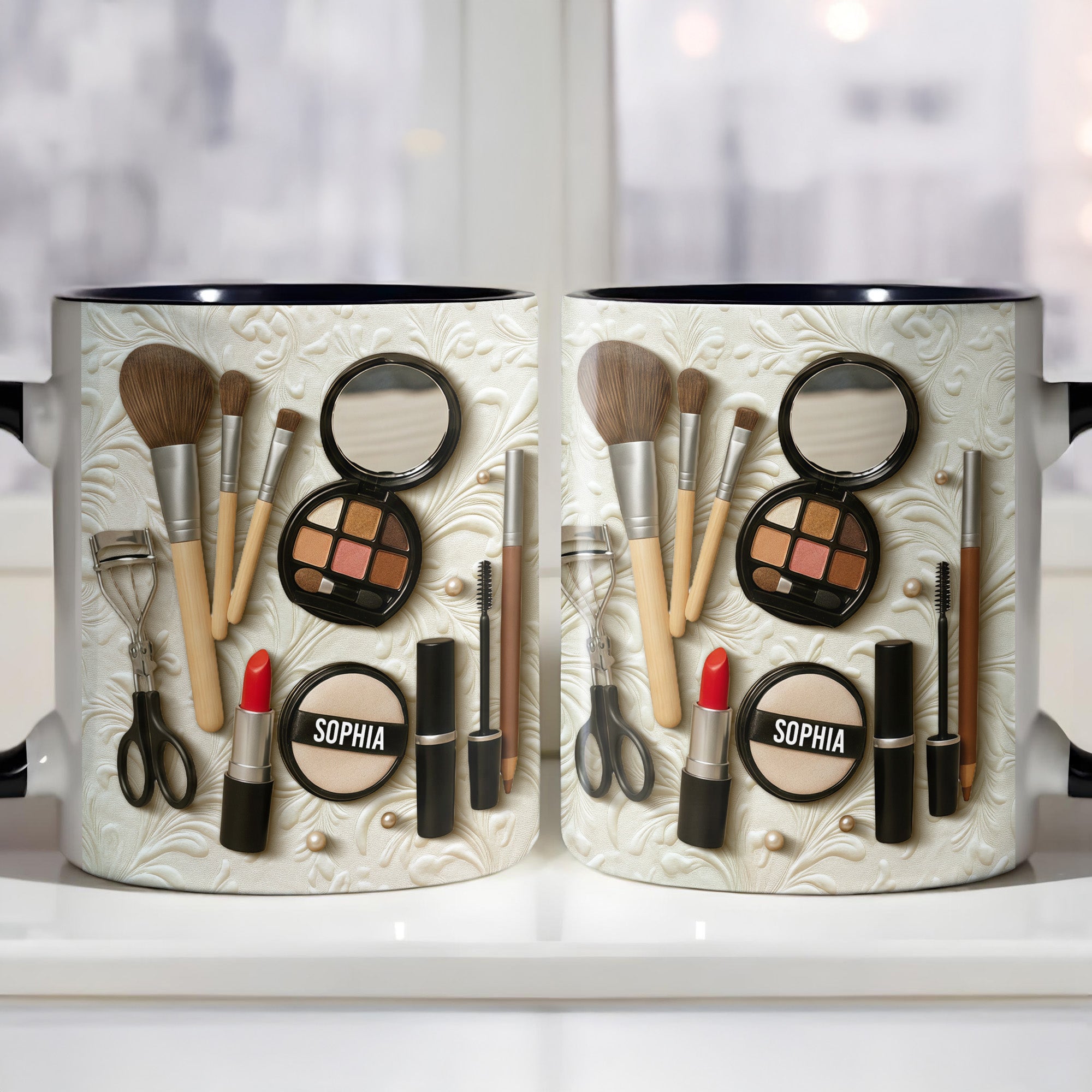 Personalized Essential Makeup Tools Accent Mug Gift For Makeup Artist Gift For Makeup Artist