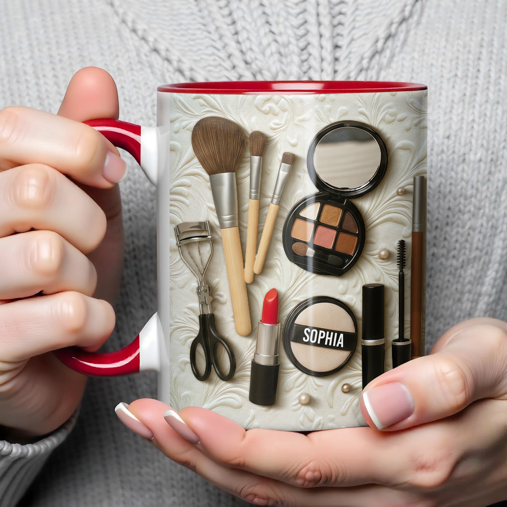 Personalized Essential Makeup Tools Accent Mug Gift For Makeup Artist Gift For Makeup Artist - Image 7