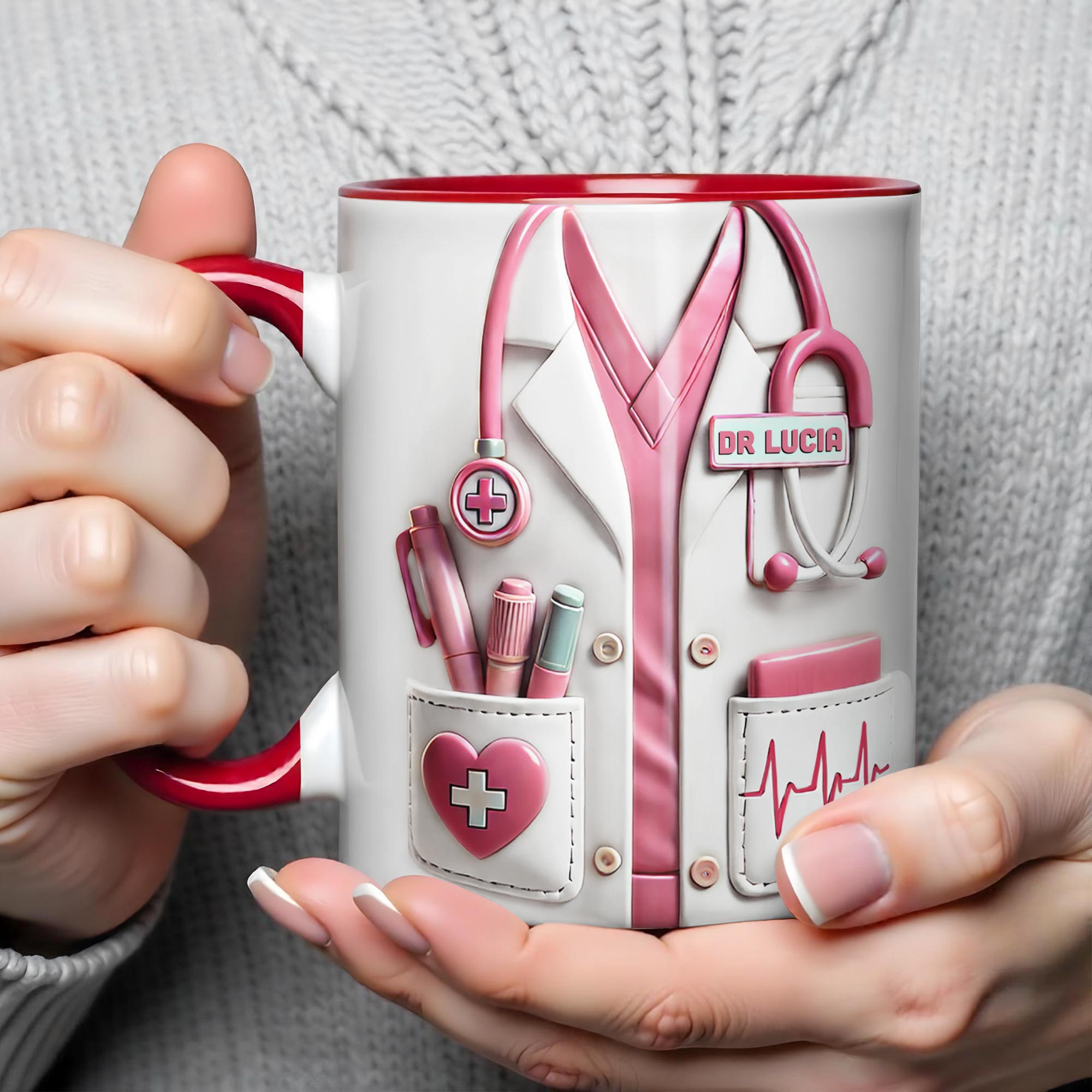 Personalized Essential Medical Equipment Accent Mug Gift For Healthcare Professionals - Image 5