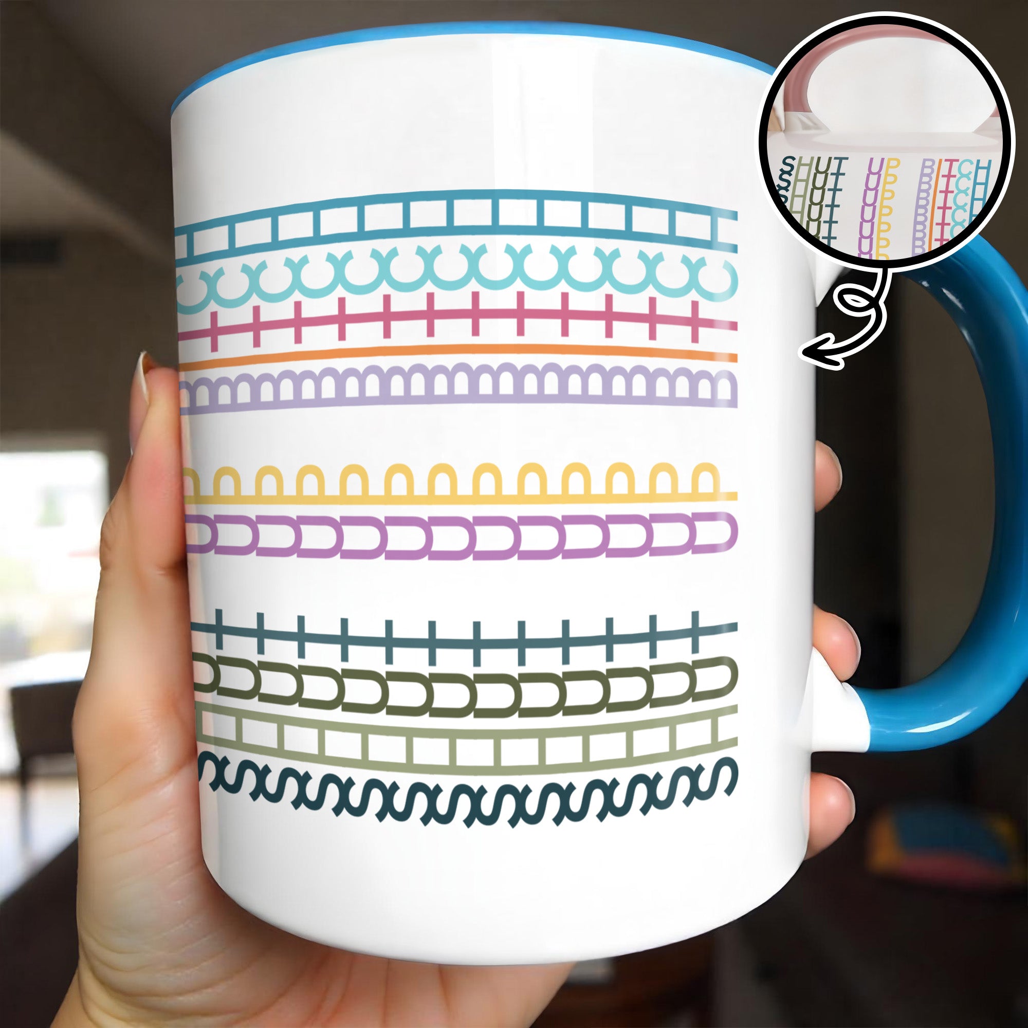 Personalized Explore The Beauty Of Colorful Patterns And Geometric Designs Accent Mug Best Gift - Image 2