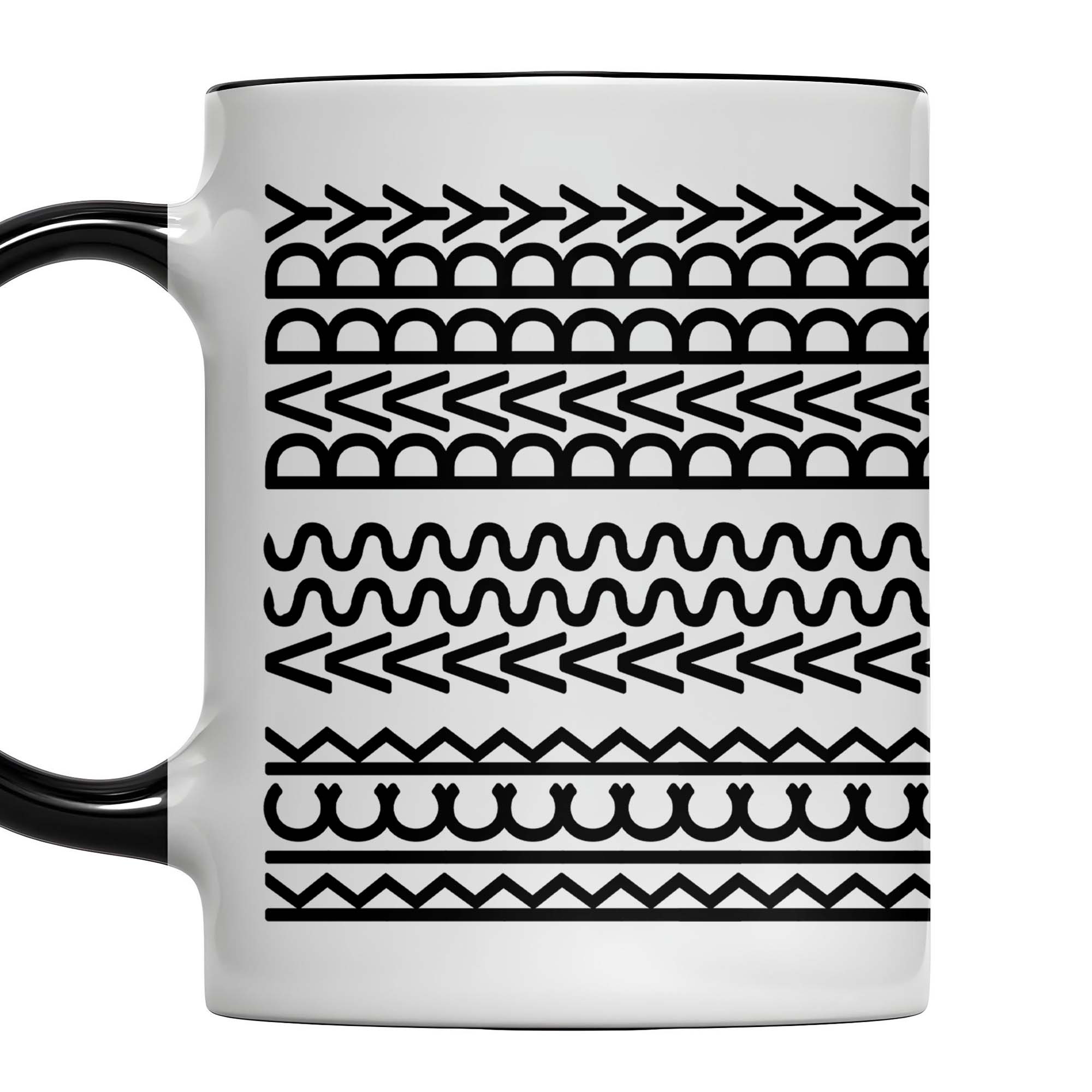 Personalized Express Your Style With Customizable Geometric Patterns Accent Mug Gifts For Dad - Image 6