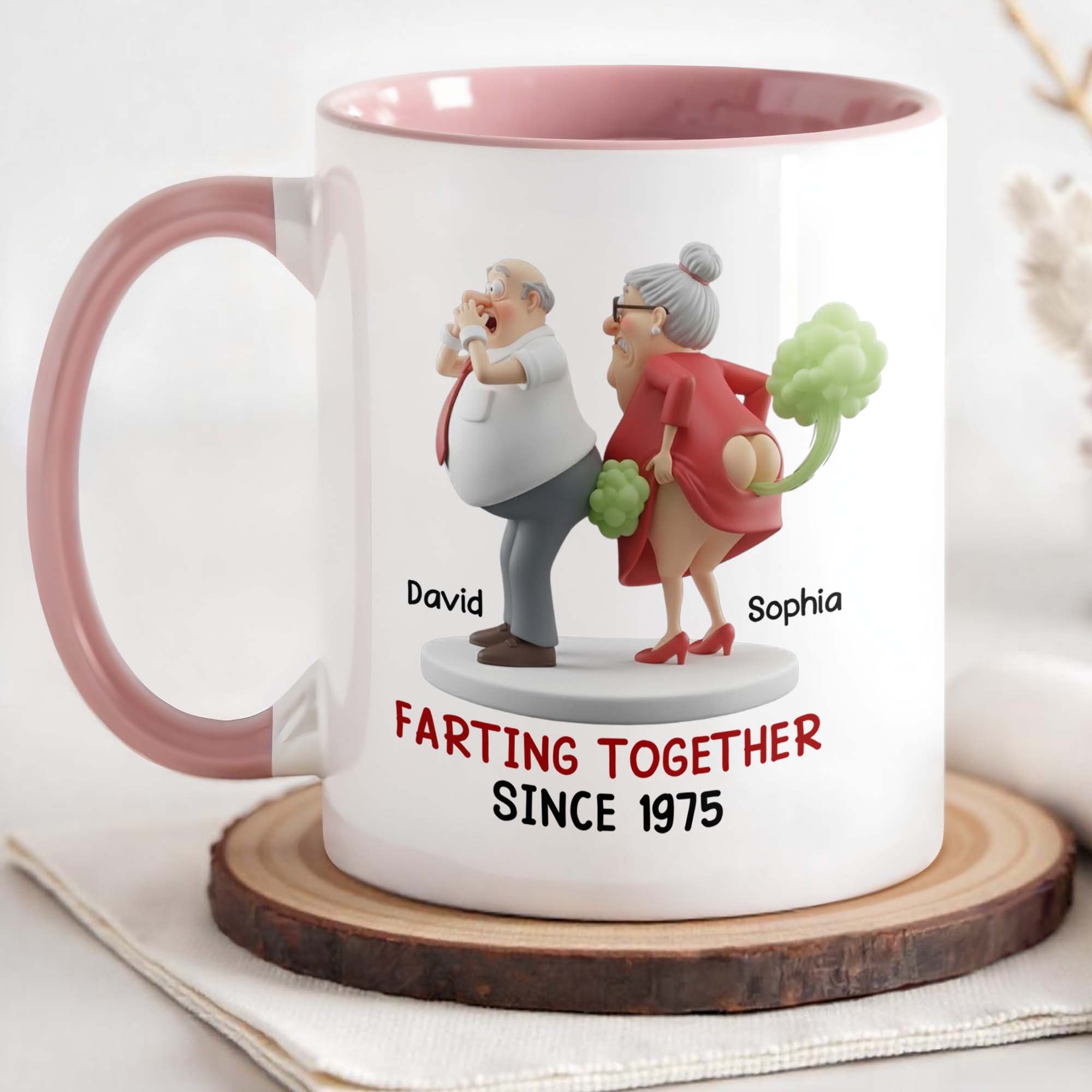 Personalized Farting Together Since Accent Mug A Humorous Memento For Couples - Image 4