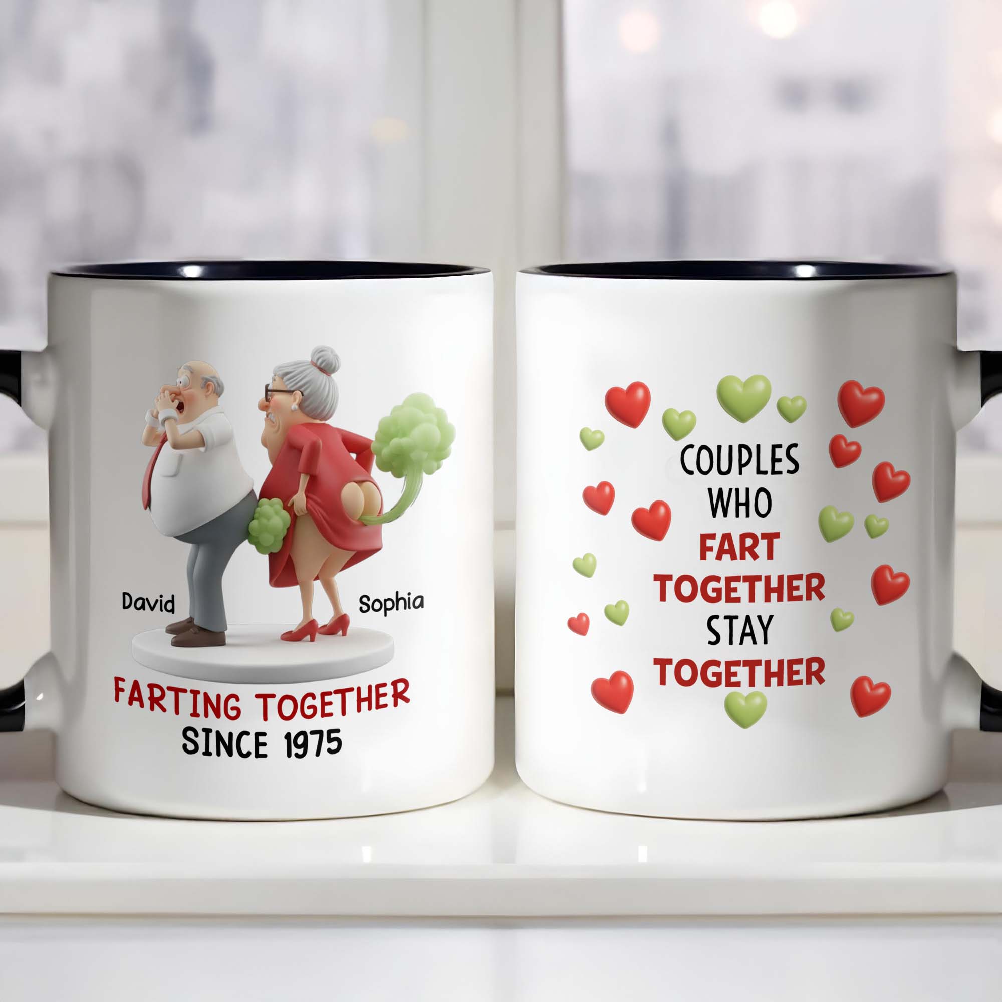 Personalized Farting Together Since Accent Mug A Humorous Memento For Couples