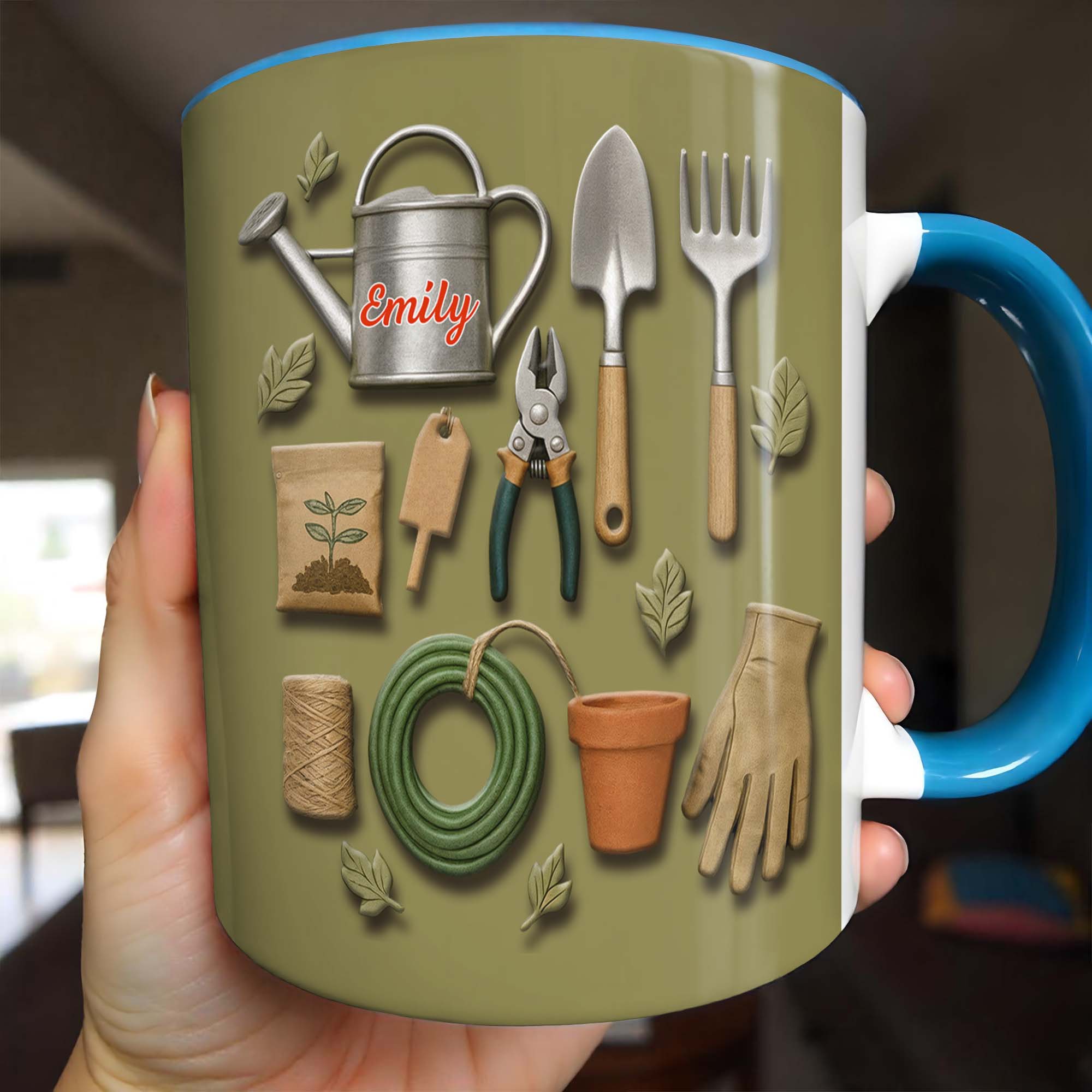 Personalized Featuring Garden Tools Accent Mug Perfect For The Green Thumbed Enthusiast - Image 2