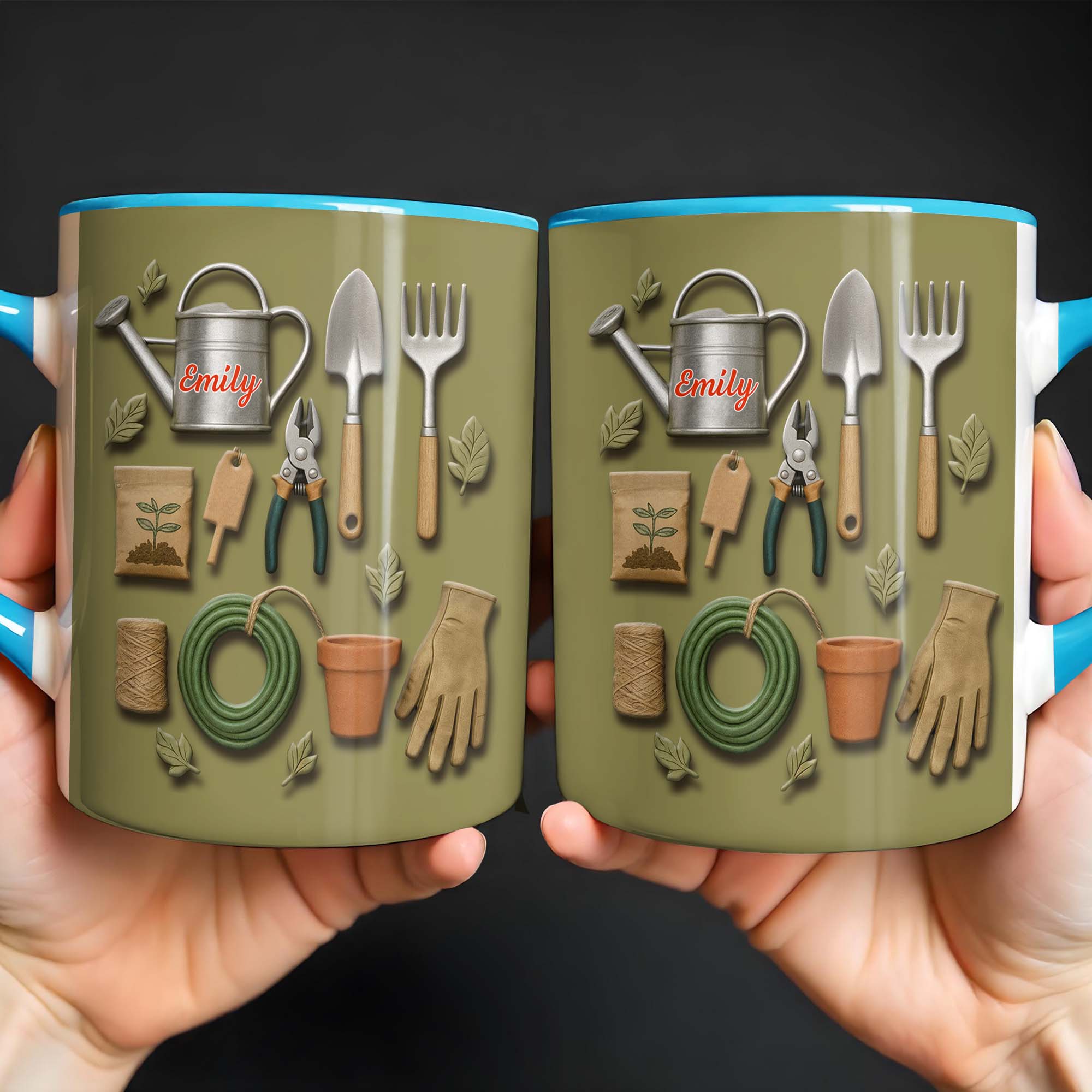 Personalized Featuring Garden Tools Accent Mug Perfect For The Green Thumbed Enthusiast - Image 5