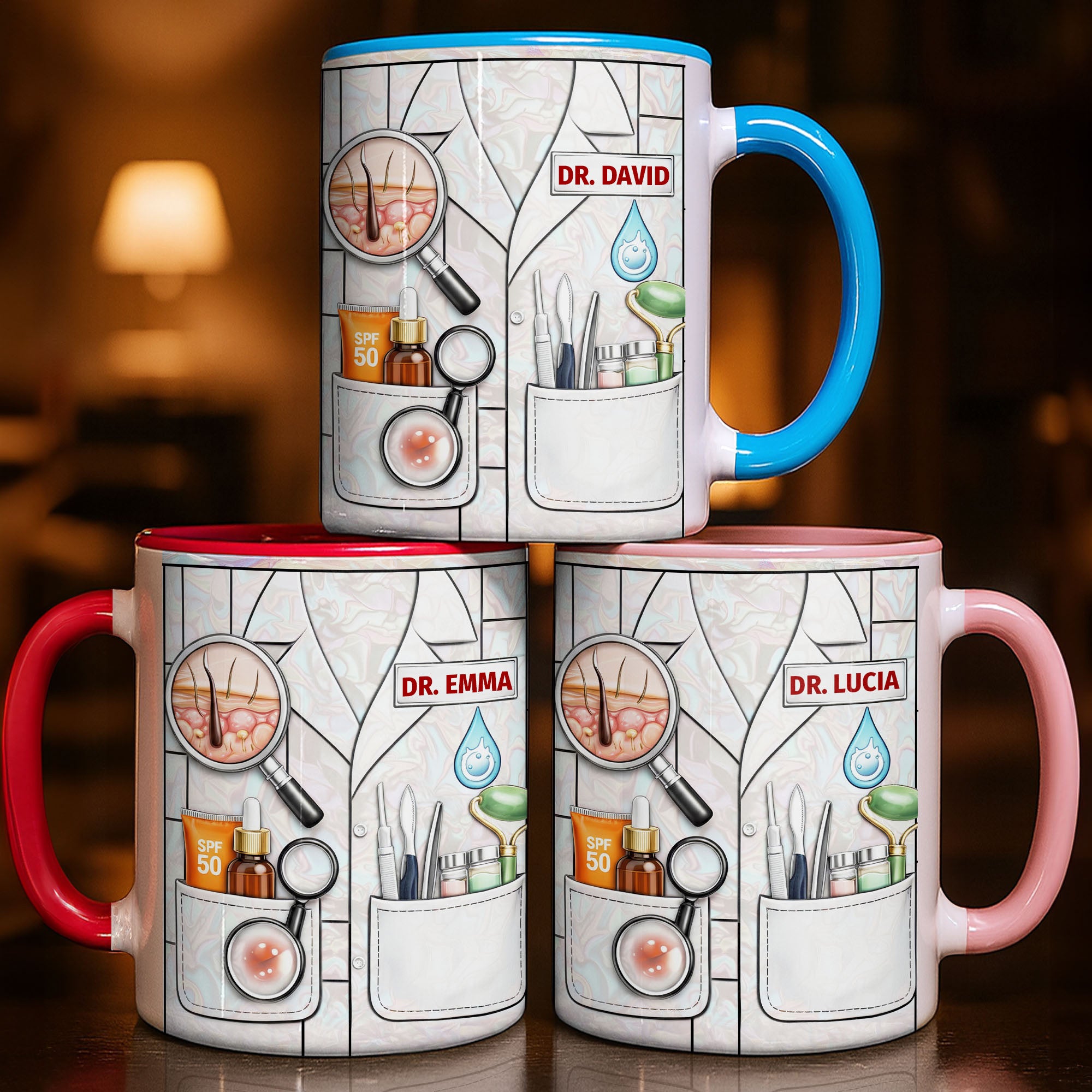 Personalized Featuring Medical Supplies Accent Mug Perfect Gifts For Medical Professionals - Image 2