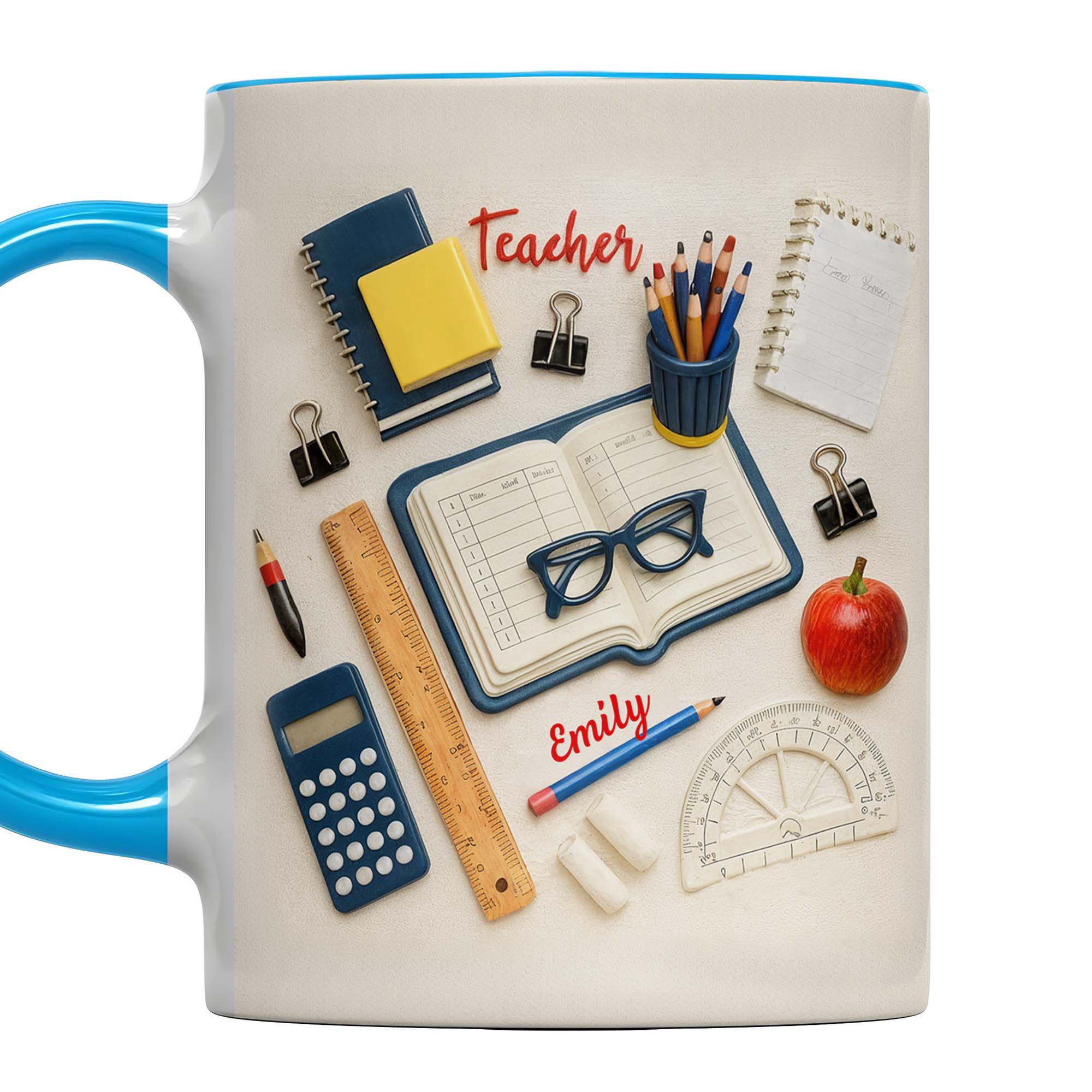 Personalized Featuring School Supply Accent Mug The Perfect Teacher Appreciation Gifts - Image 7