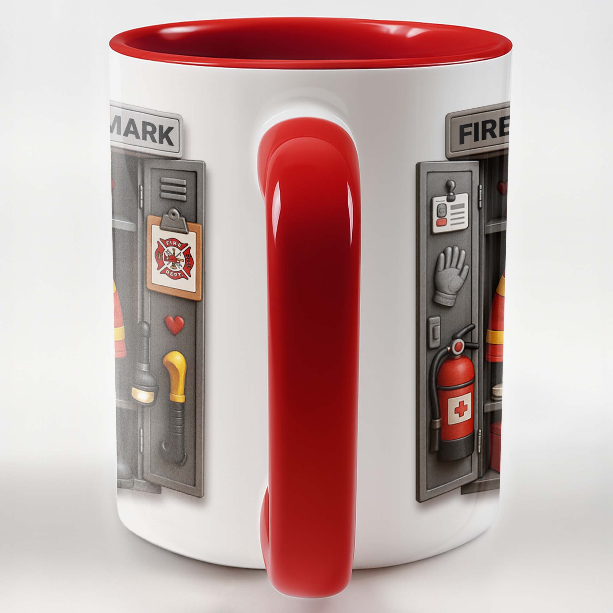 Personalized Fire Captain Mark Firefighter Gear And Badge Accent Mug Gifts For Fireman - Image 7