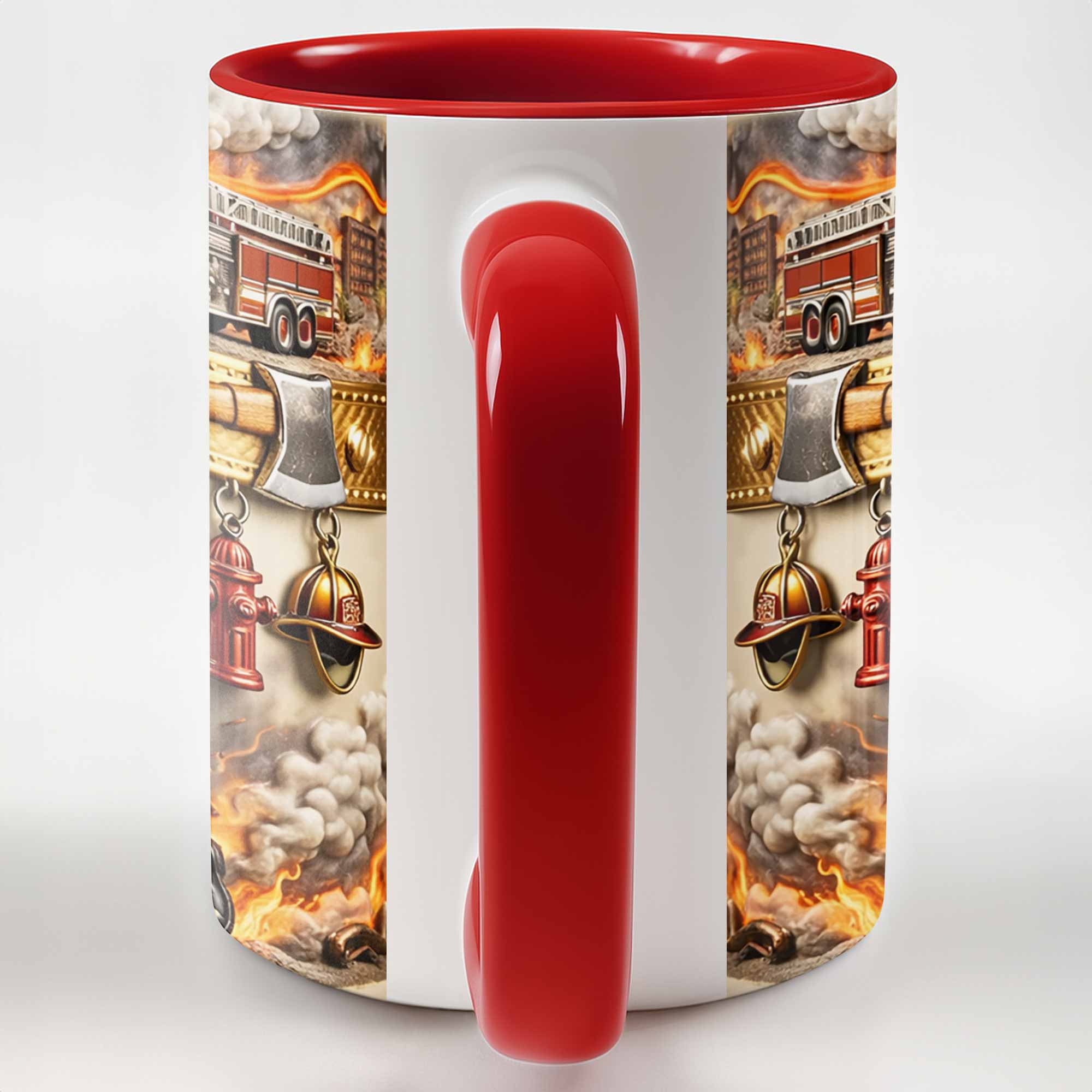 Personalized Firefighter Themed Accent Mug Fireman Coffee Cup Hero Firefighter Gifts - Image 4