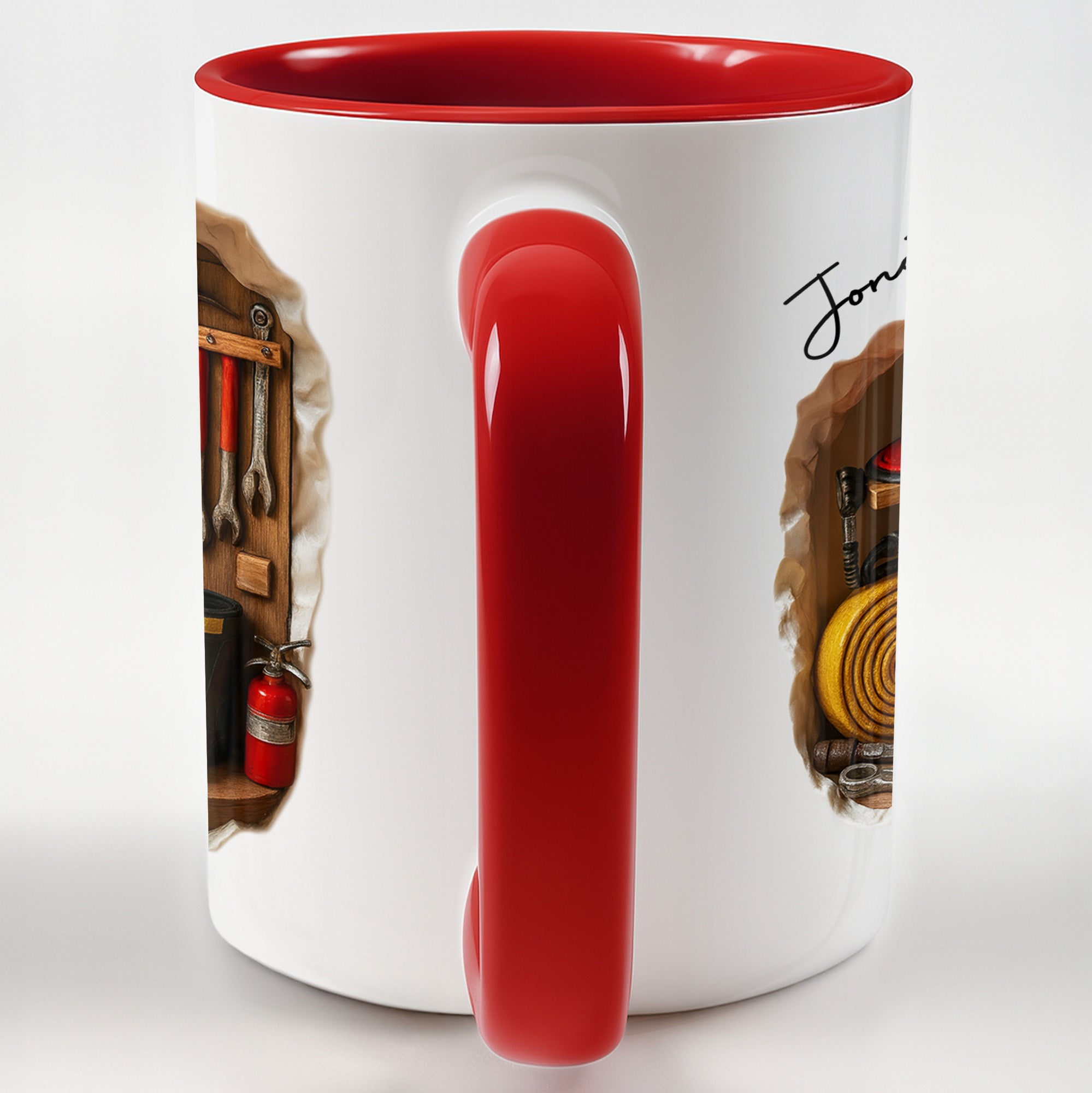Personalized Firefighting Equipment Tribute Accent Mug Gifts Ideas For Fireman - Image 4