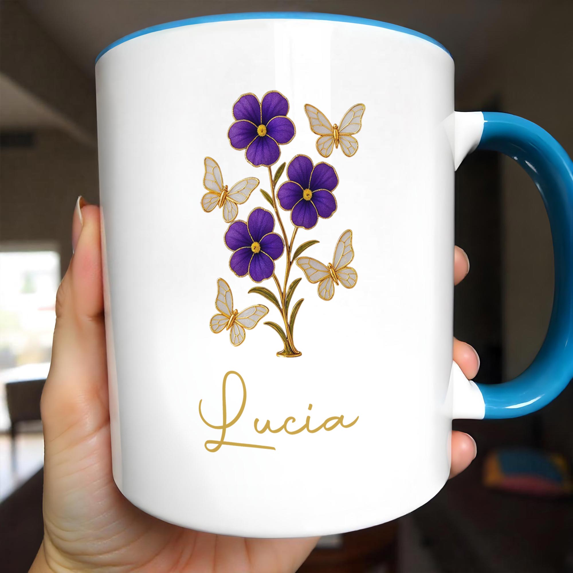 Personalized Floral Accent Mug Perfect Gifts For Nature And Flower Lovers - Image 2