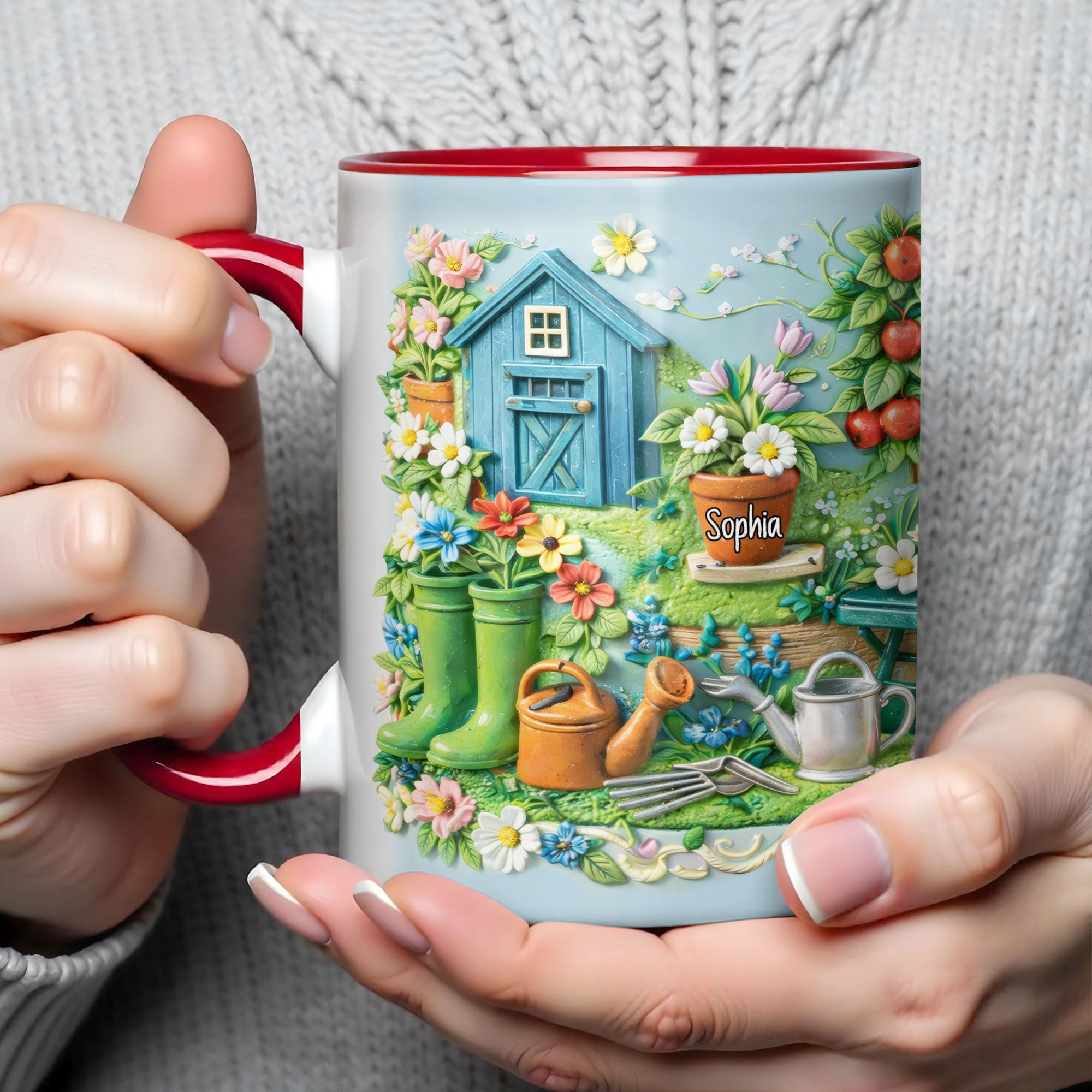 Personalized Flowers And Gardening Tools Accent Mug Gifts For Garden Lovers - Image 4