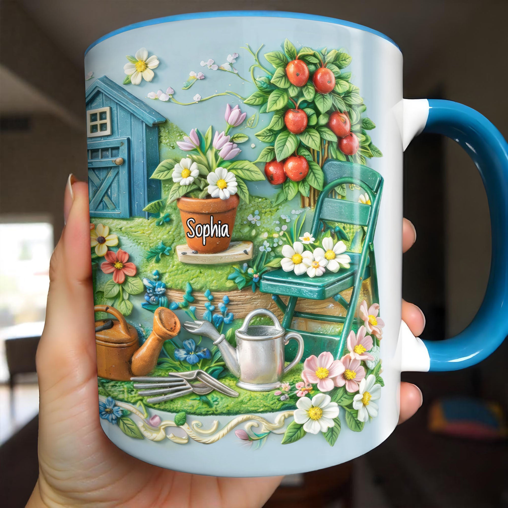 Personalized Flowers And Gardening Tools Accent Mug Gifts For Garden Lovers - Image 6