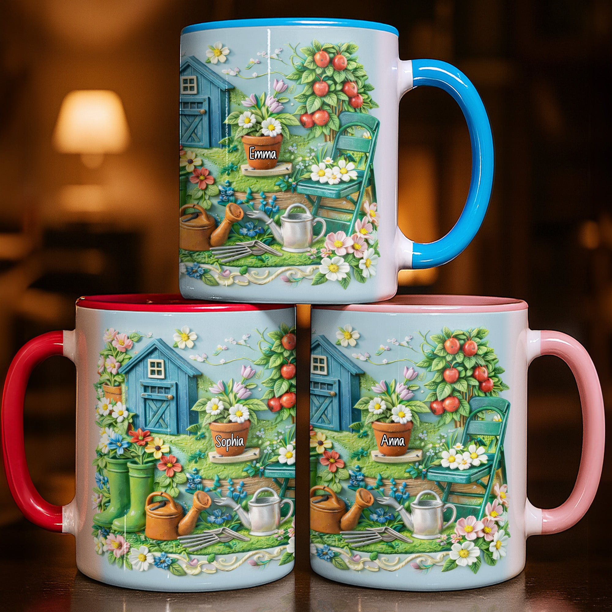 Personalized Flowers And Gardening Tools Accent Mug Gifts For Garden Lovers - Image 5
