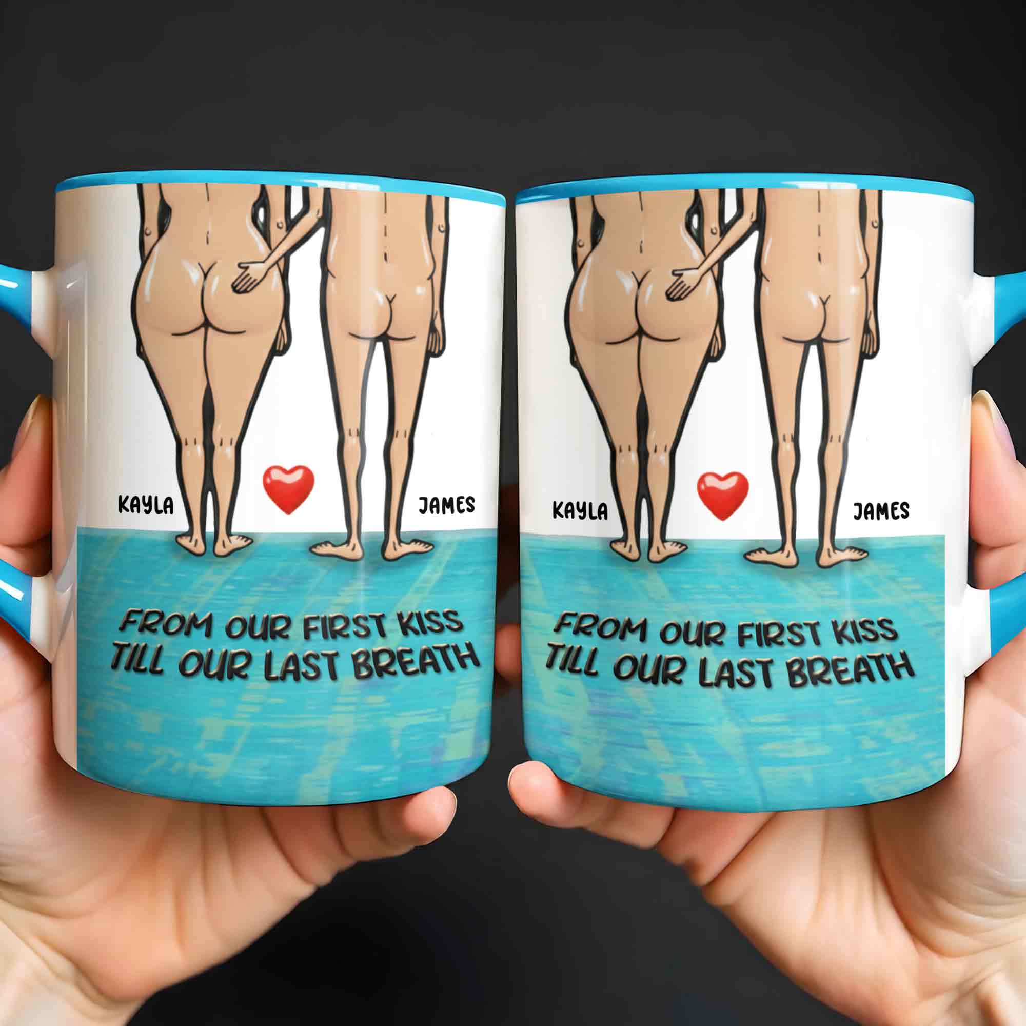 Personalized From Our First Kiss Till Our Last Breath Accent Mug Funny Gifts For Couples - Image 6