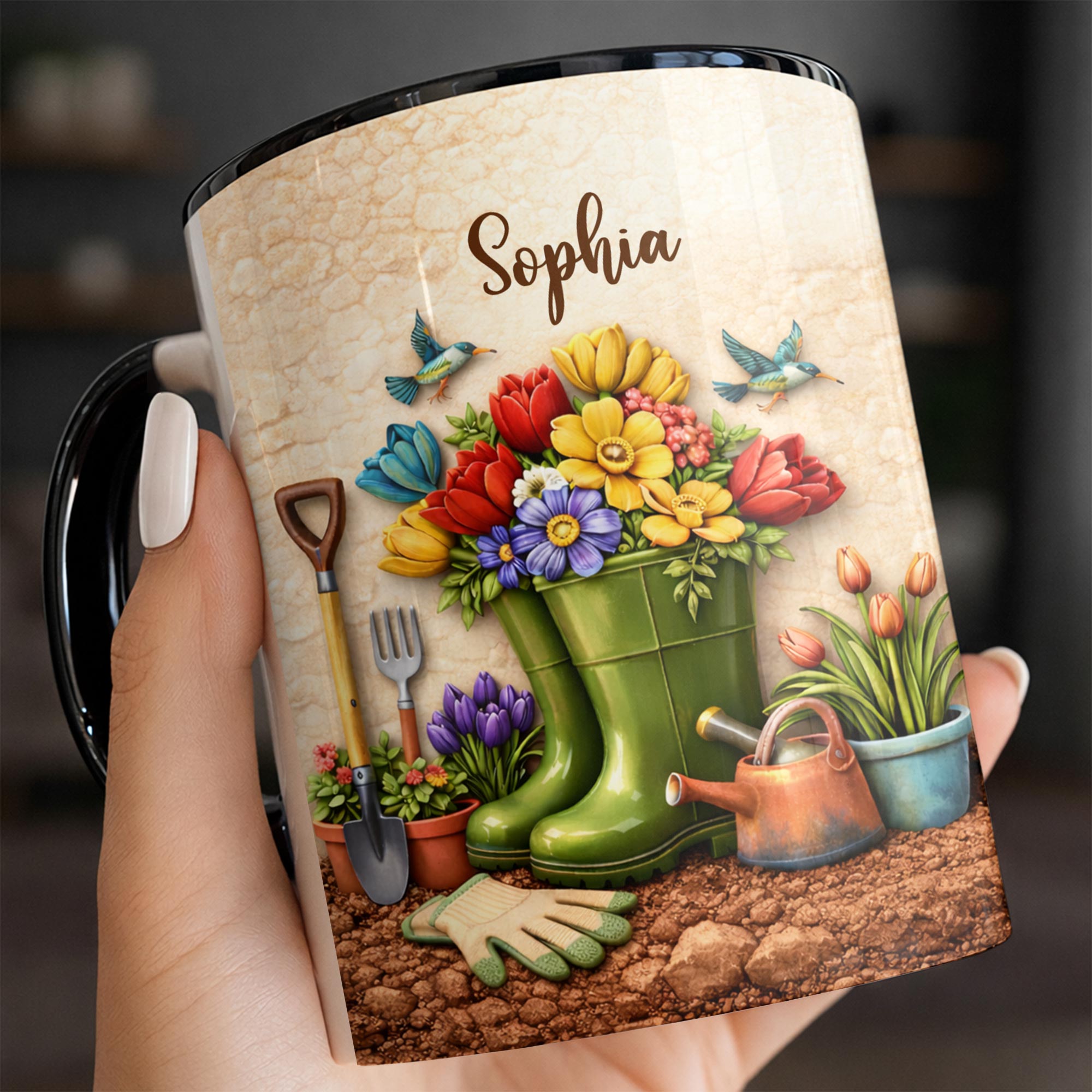 Personalized Garden Boots And Vibrant Floral Accent Mug Gardening Gifts For Women - Image 5