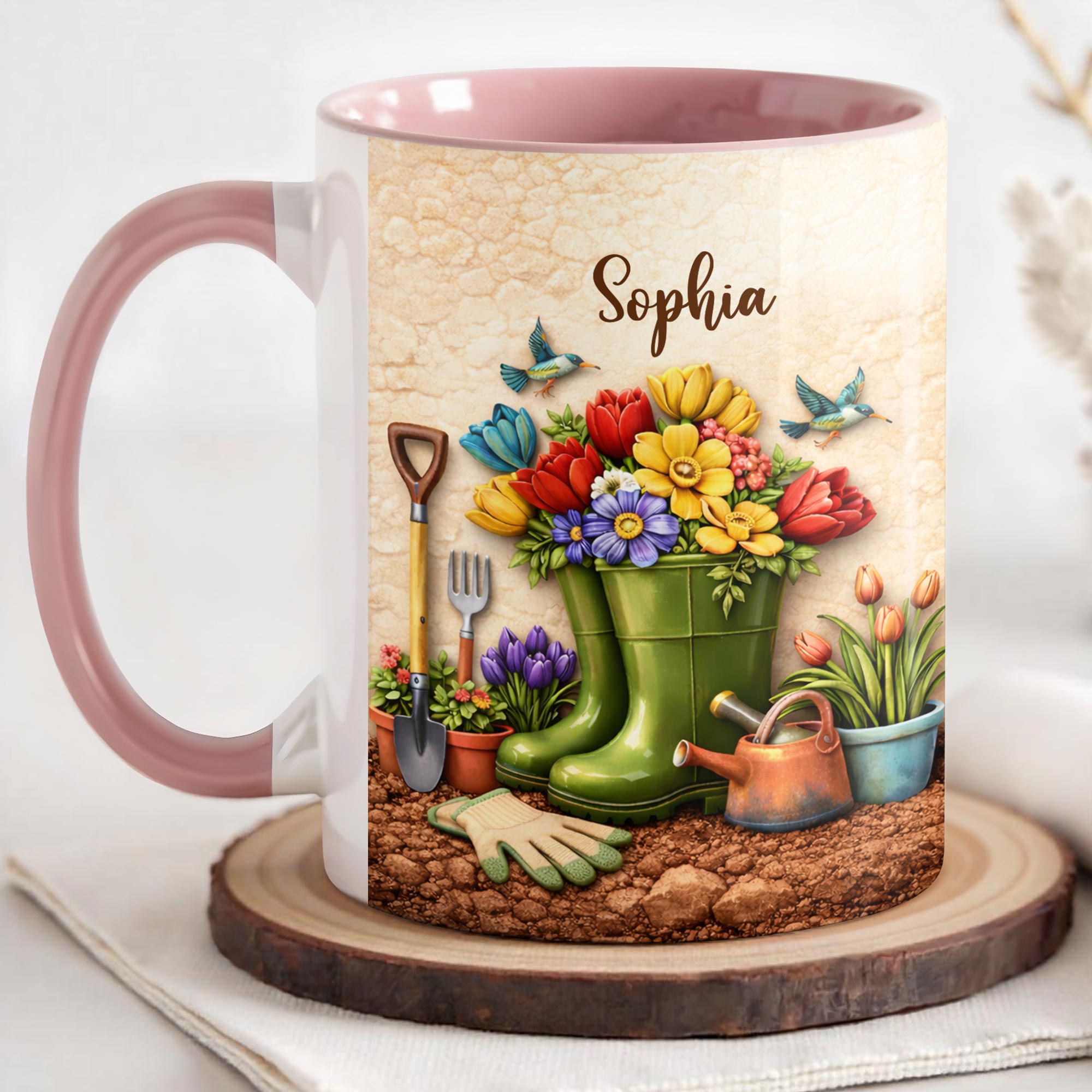 Personalized Garden Boots And Vibrant Floral Accent Mug Gardening Gifts For Women - Image 4