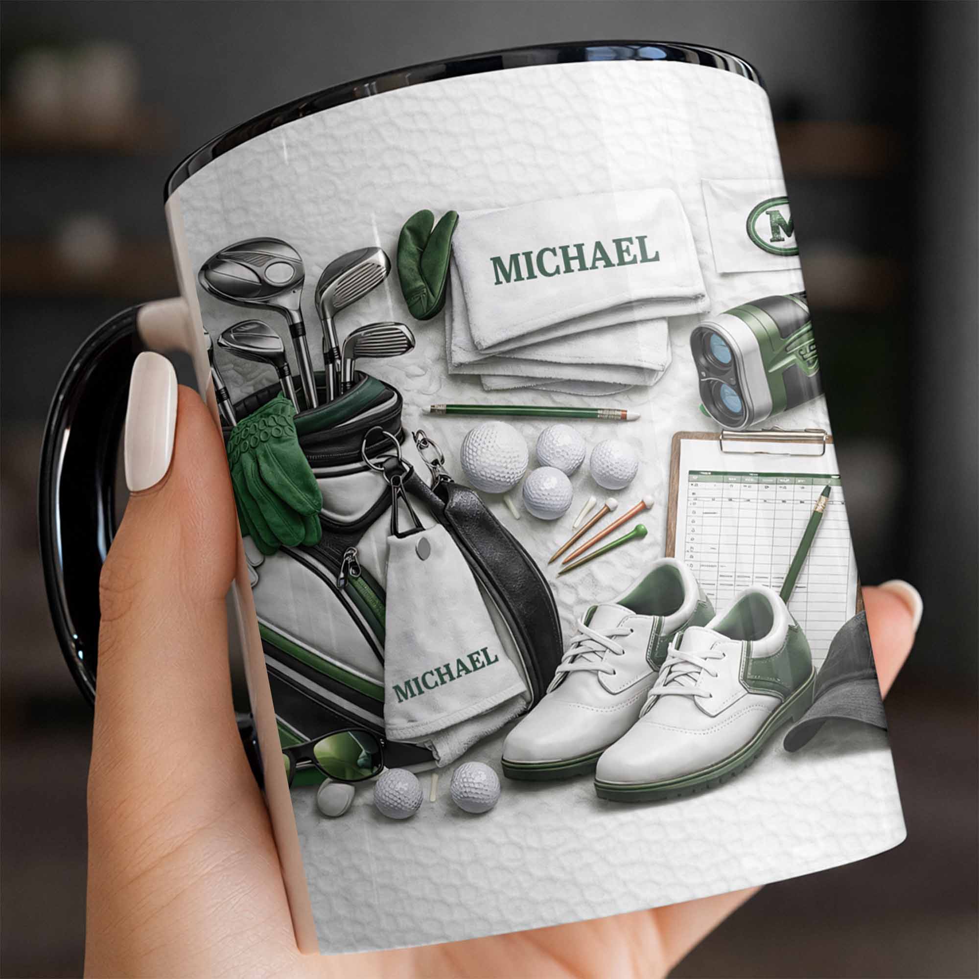 Personalized Golf Enthusiast Accent Mug Best Gifts For Golfer Dad - Image 3