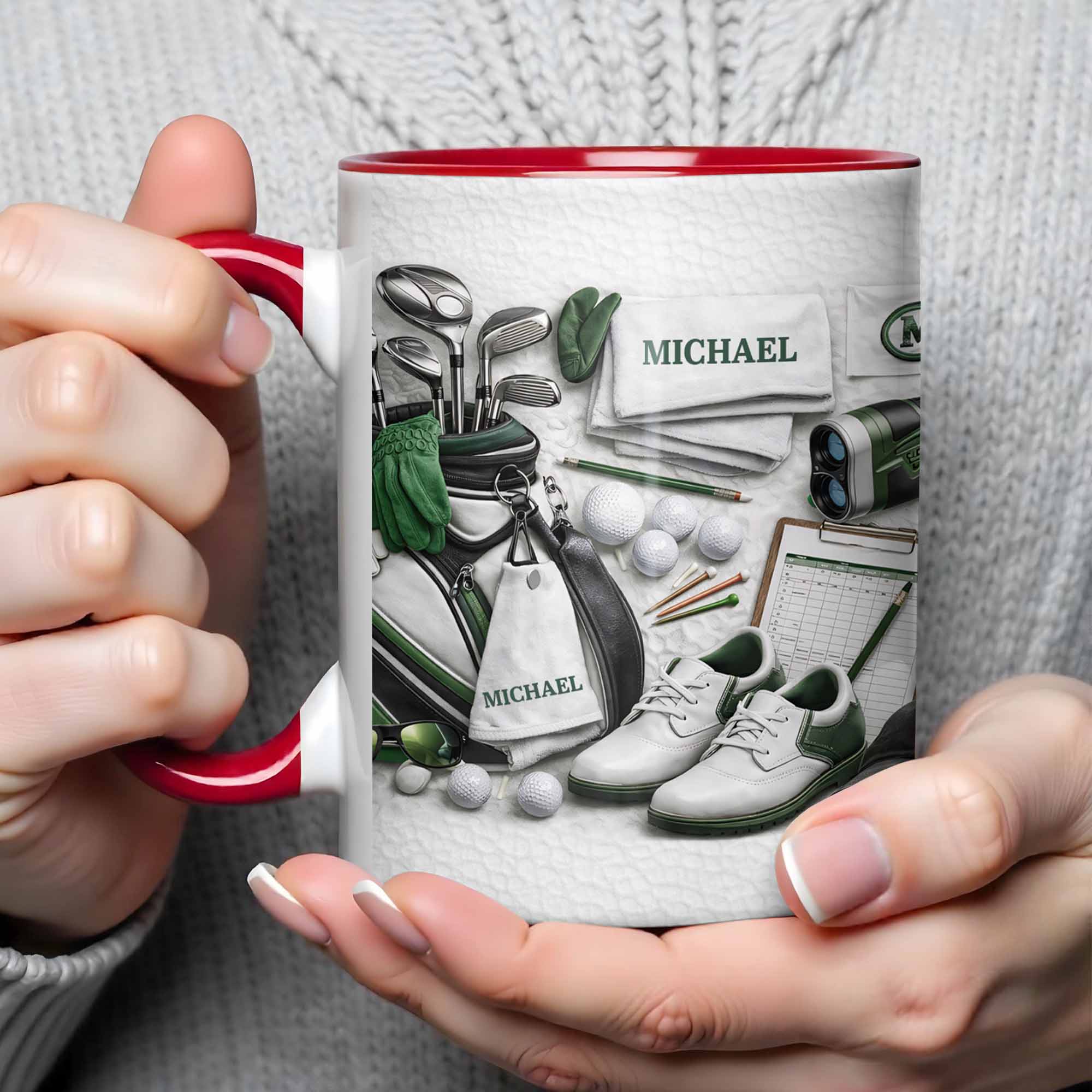 Personalized Golf Enthusiast Accent Mug Best Gifts For Golfer Dad - Image 6