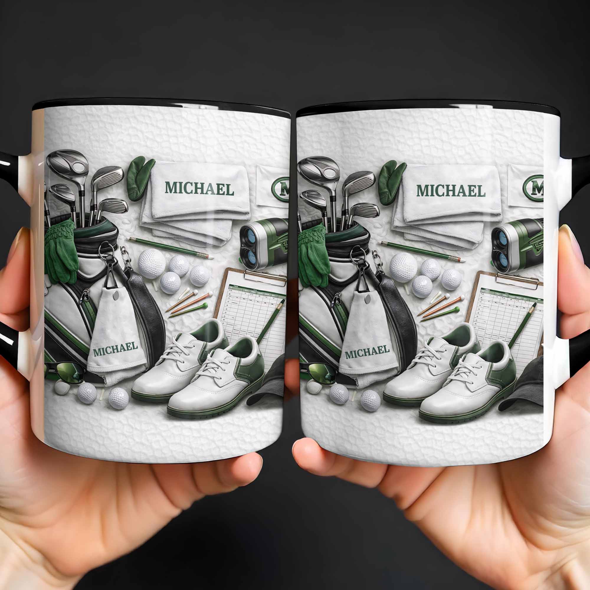 Personalized Golf Enthusiast Accent Mug Best Gifts For Golfer Dad - Image 2