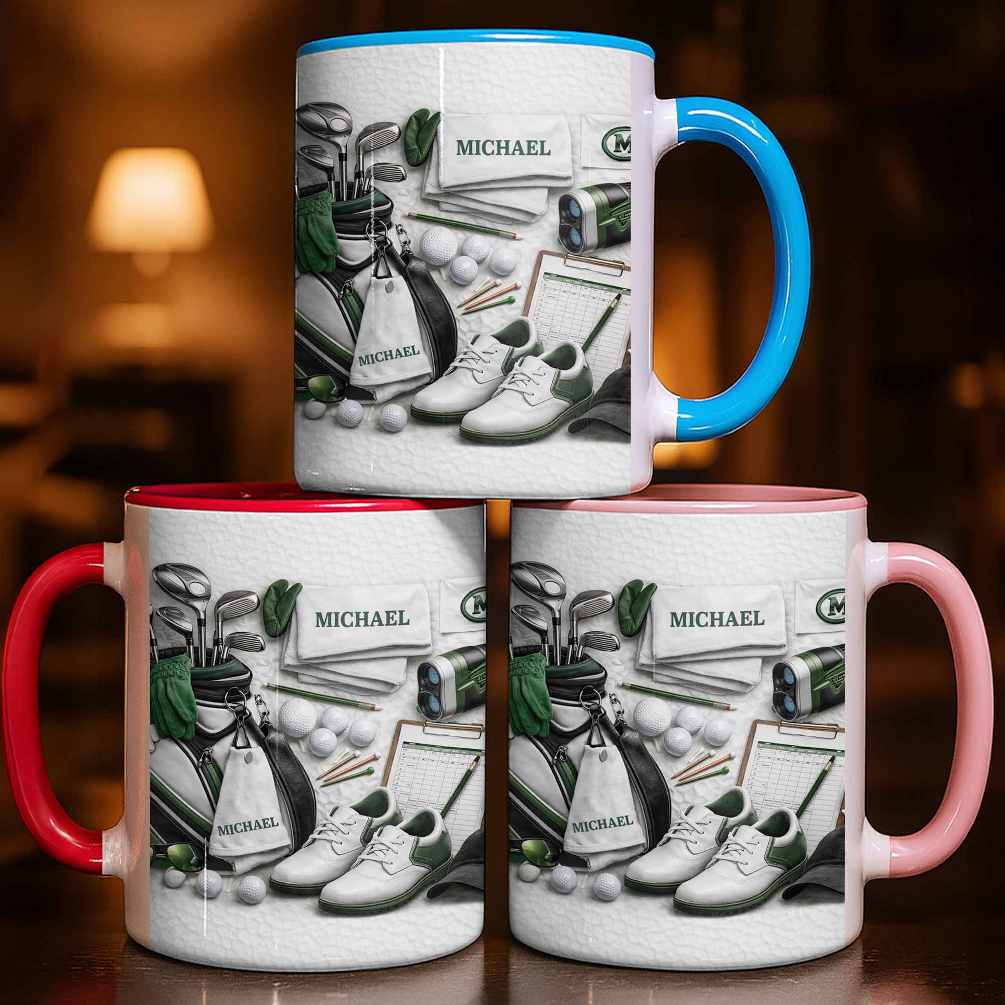 Personalized Golf Enthusiast Accent Mug Best Gifts For Golfer Dad - Image 4