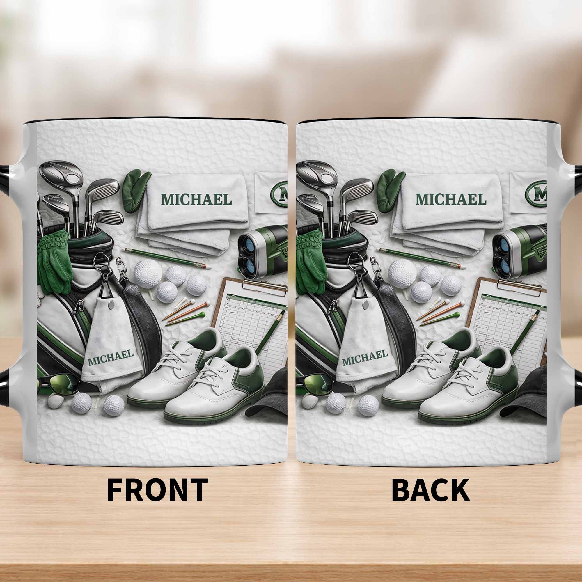 Personalized Golf Enthusiast Accent Mug Best Gifts For Golfer Dad