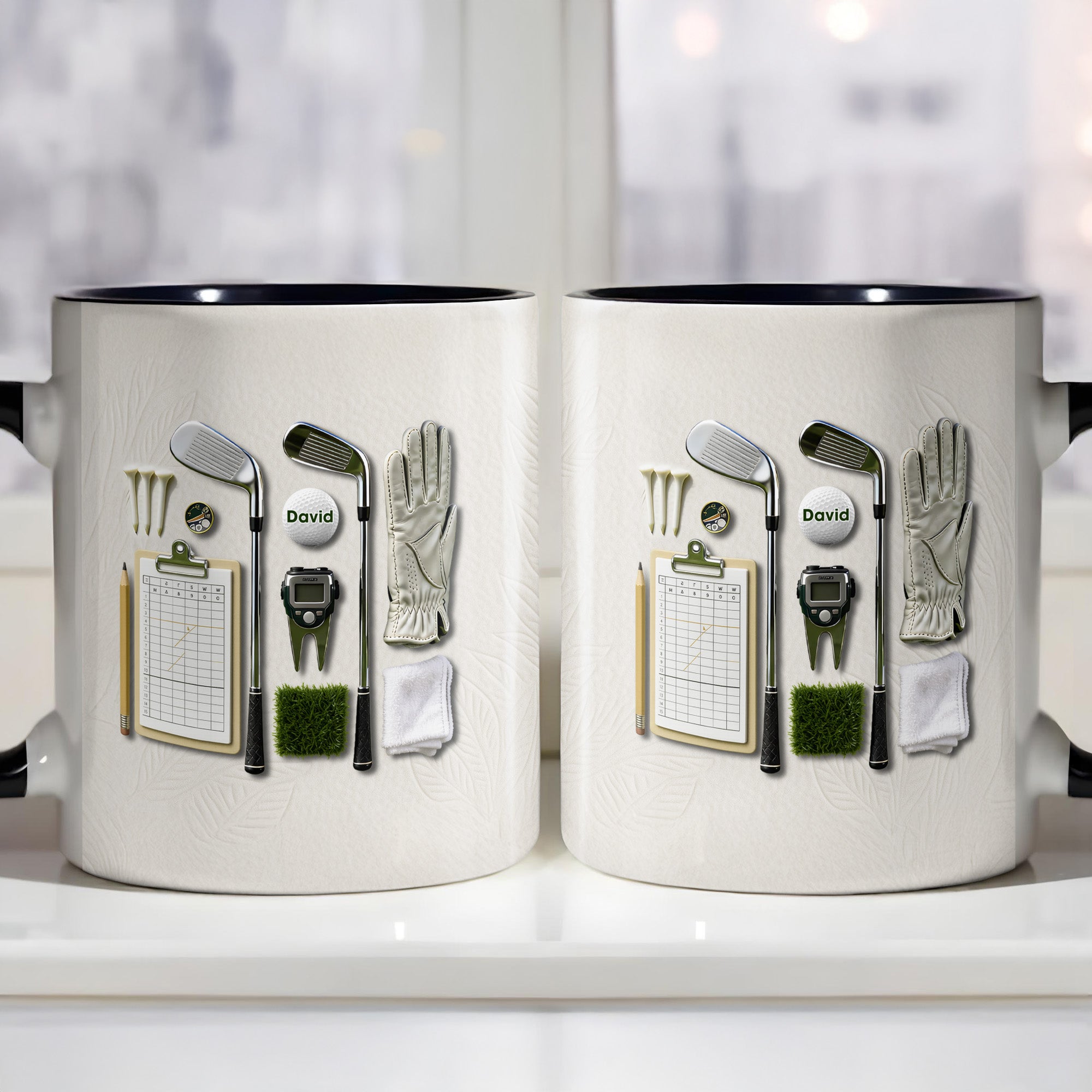 Personalized Golf Essential Equipment And Accessory Accent Mug Best Gifts For Golfers