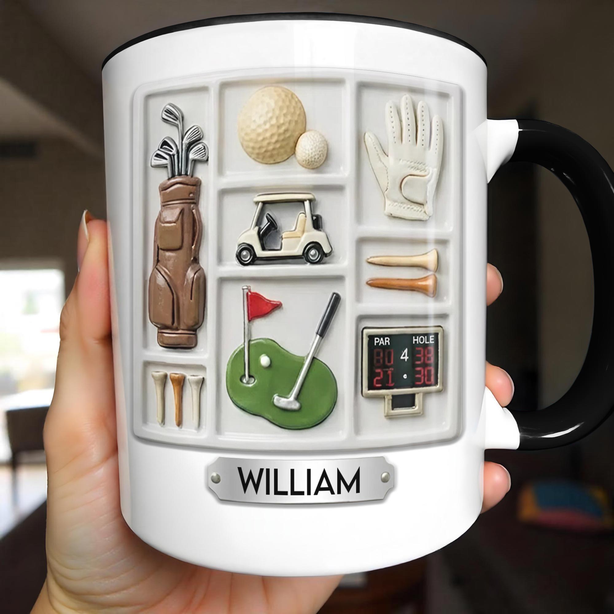 Personalized Golf Is A Serious Sport With Golf Bag And Balls Accent Mug Gifts For Golfers