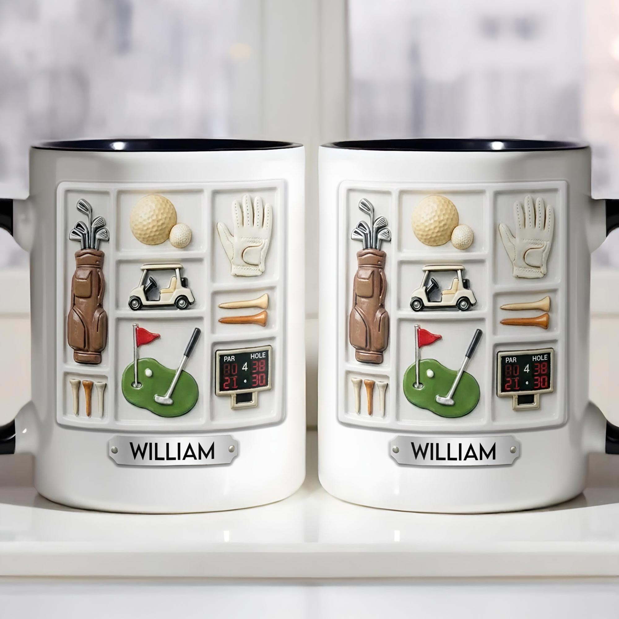 Personalized Golf Is A Serious Sport With Golf Bag And Balls Accent Mug Gifts For Golfers - Image 5