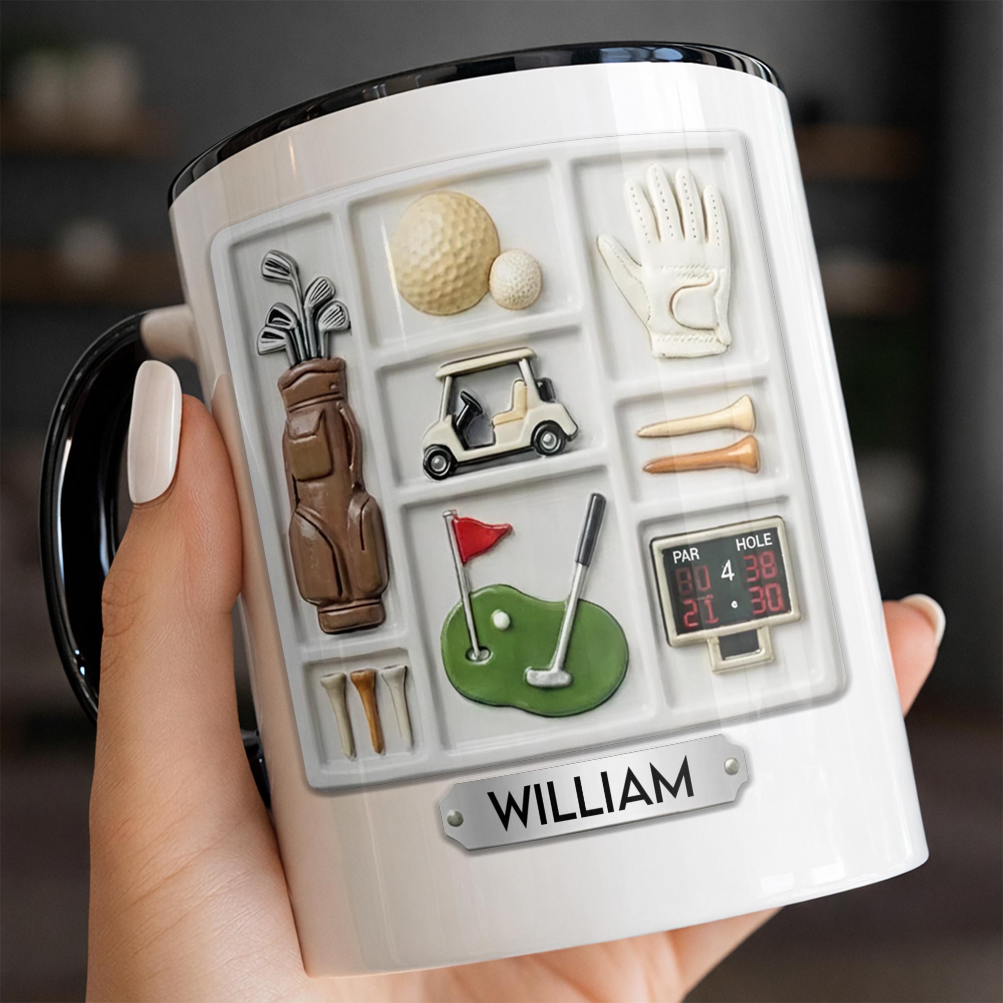 Personalized Golf Is A Serious Sport With Golf Bag And Balls Accent Mug Gifts For Golfers - Image 6