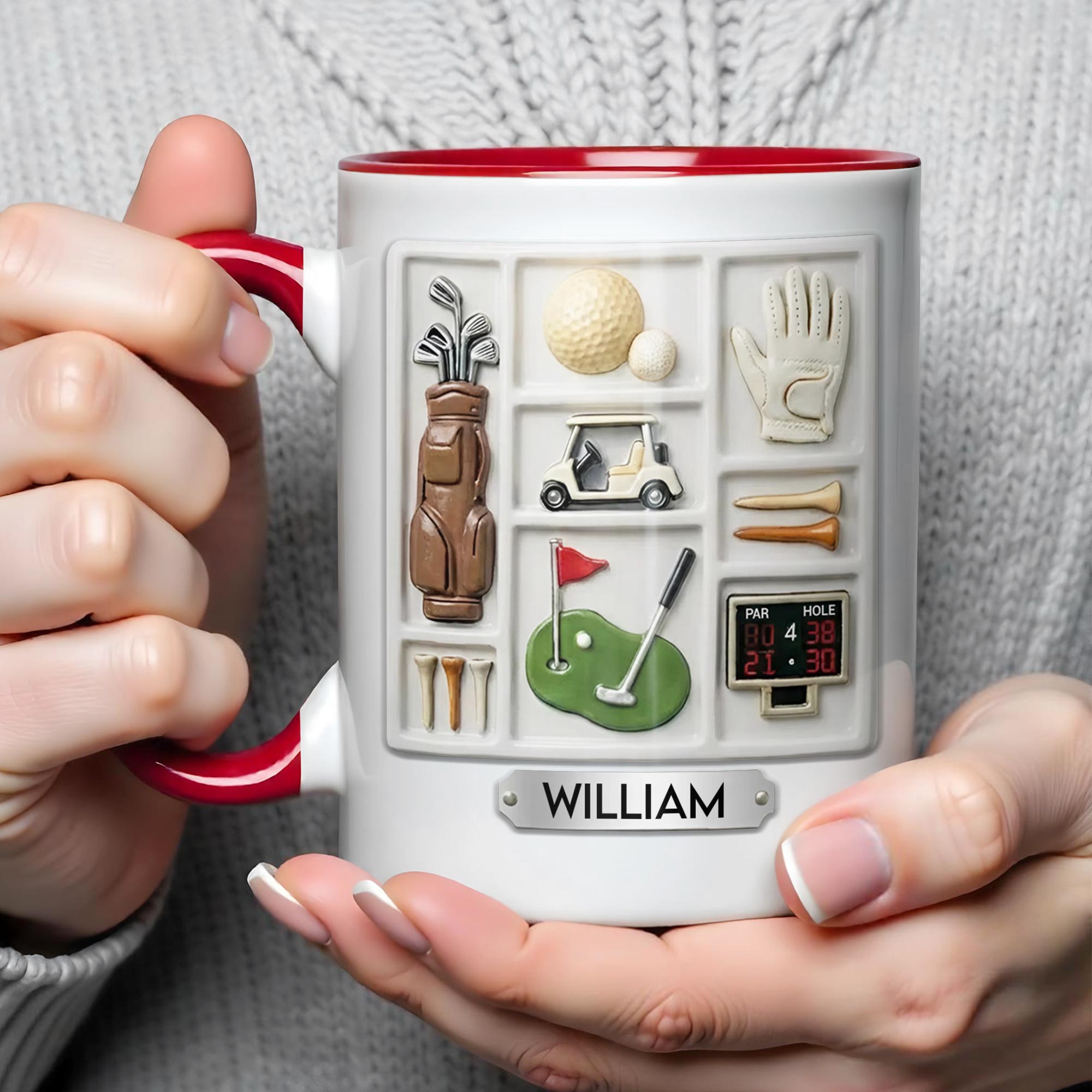 Personalized Golf Is A Serious Sport With Golf Bag And Balls Accent Mug Gifts For Golfers - Image 4