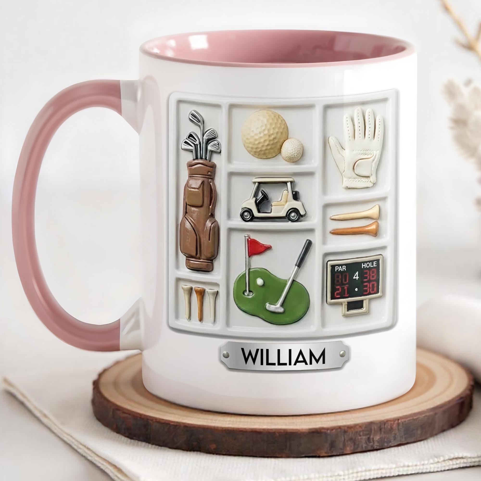 Personalized Golf Is A Serious Sport With Golf Bag And Balls Accent Mug Gifts For Golfers - Image 3