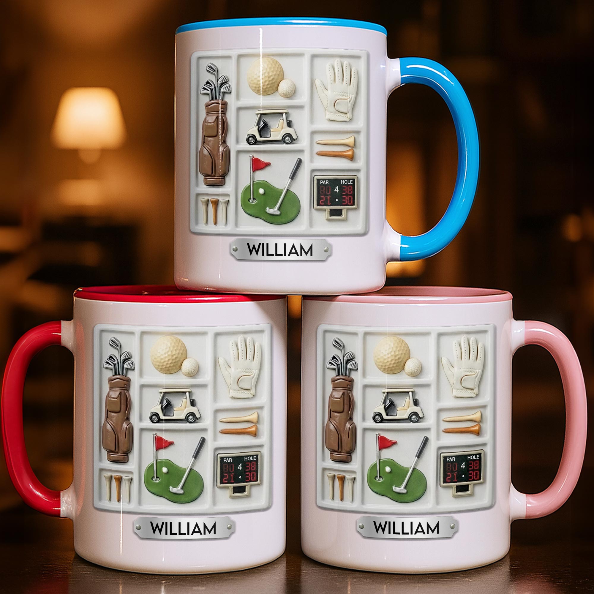Personalized Golf Is A Serious Sport With Golf Bag And Balls Accent Mug Gifts For Golfers - Image 2