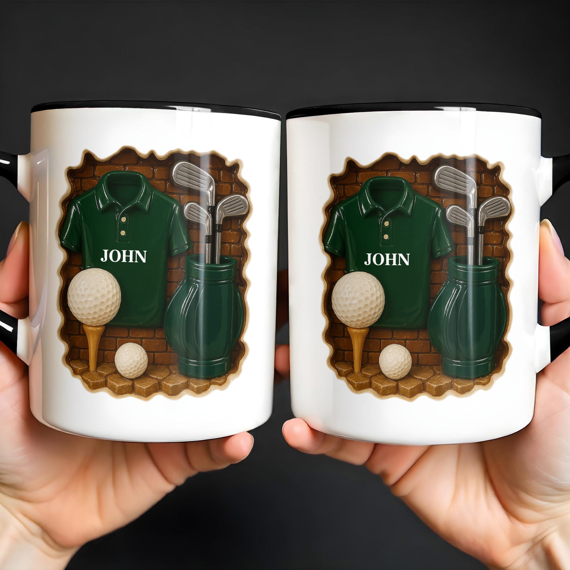 Personalized Golf Lovers Accent Mug Perfect Gift For Golfer Dad - Image 4