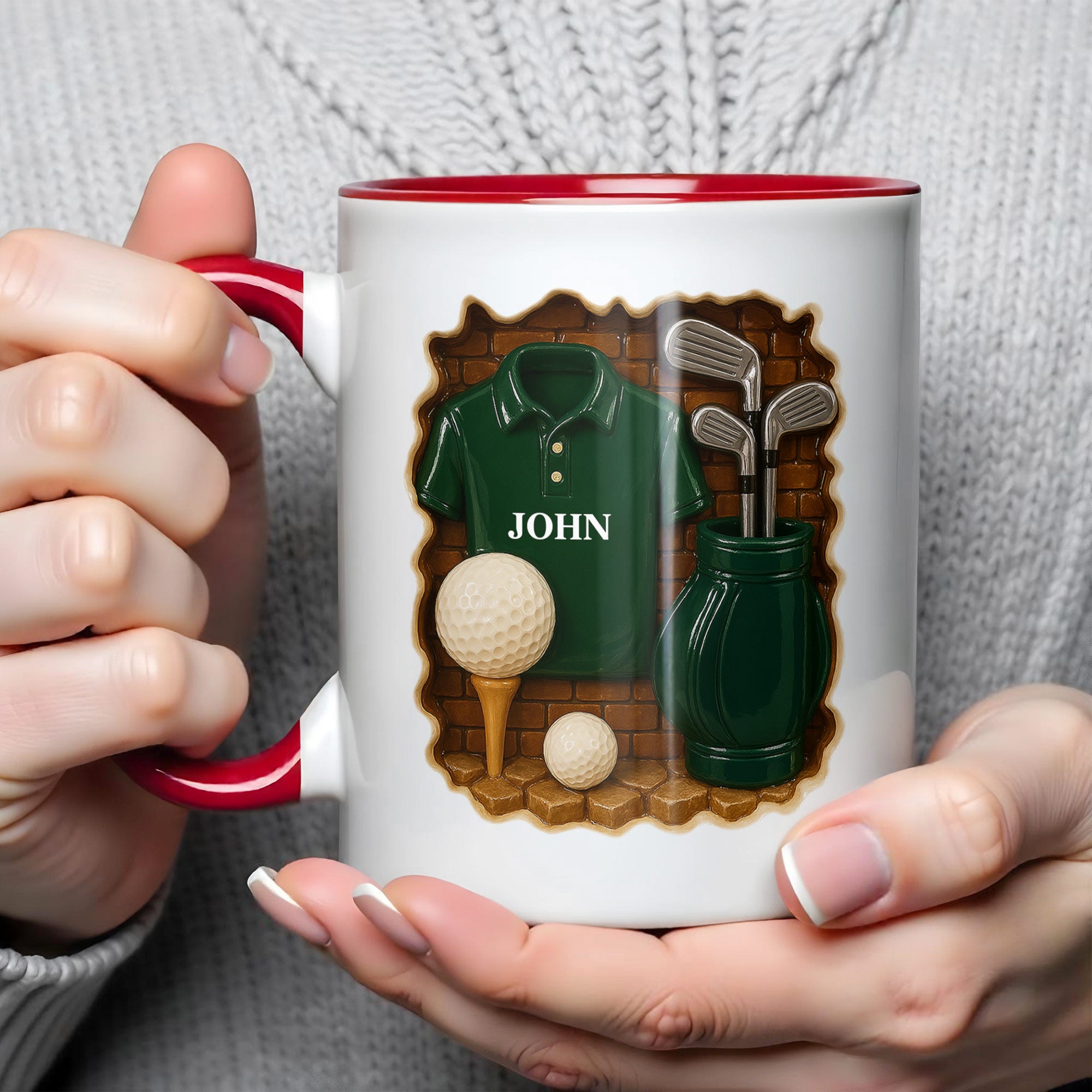 Personalized Golf Lovers Accent Mug Perfect Gift For Golfer Dad - Image 3