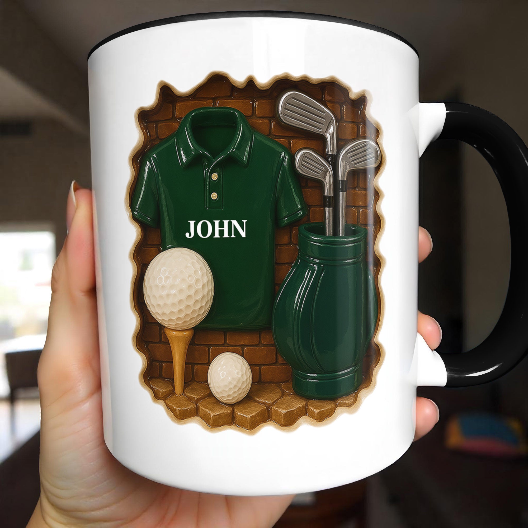 Personalized Golf Lovers Accent Mug Perfect Gift For Golfer Dad