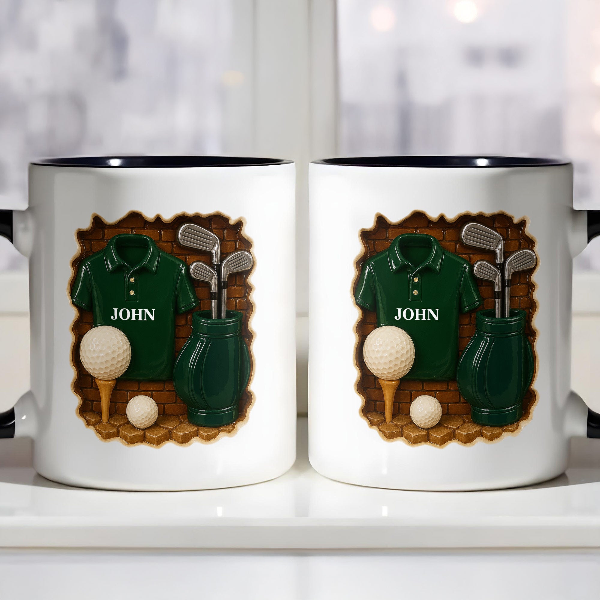 Personalized Golf Lovers Accent Mug Perfect Gift For Golfer Dad - Image 5