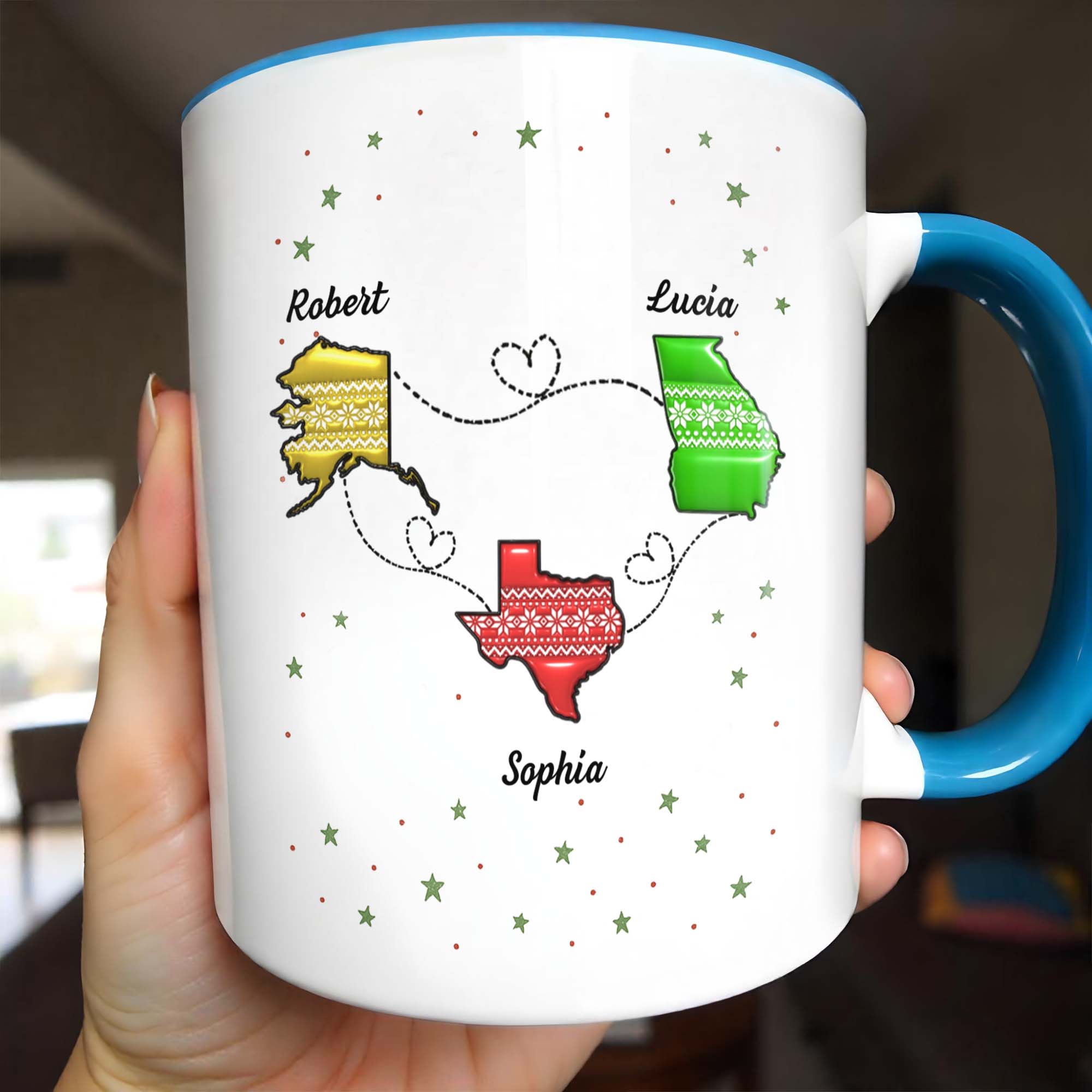 Personalized Good Friends Are Like Stars Accent Mug Best Gifts For Besties - Image 5