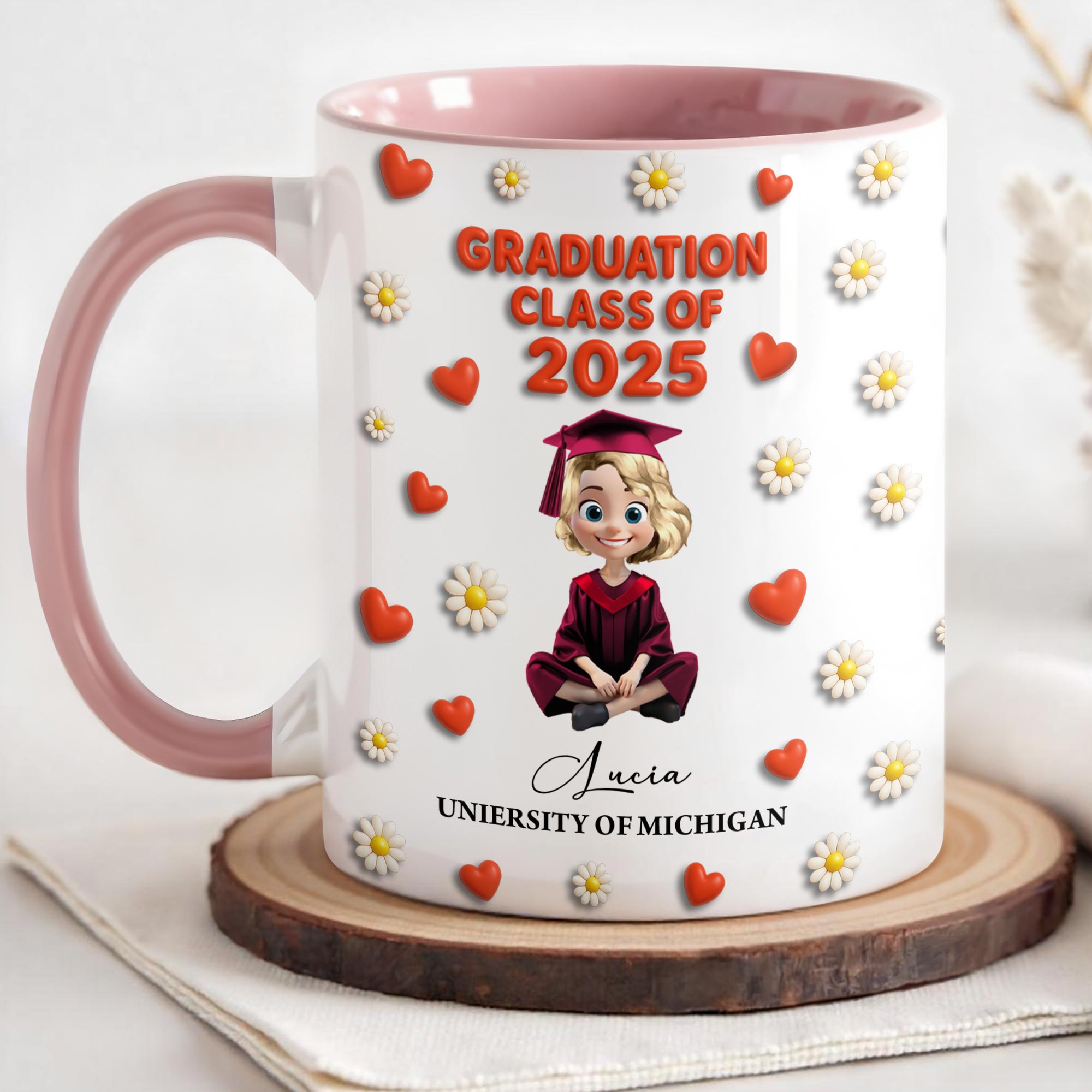 Personalized Graduation Class Of Accent Mug Meaningful Graduation Gifts For Her - Image 3