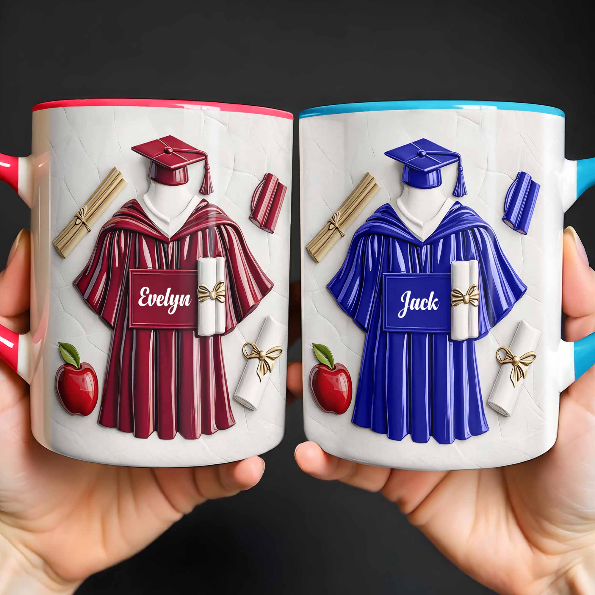 Personalized Graduation Gown And Diploma Scroll Accent Mug Graduation Gift Ideas For Her - Image 5