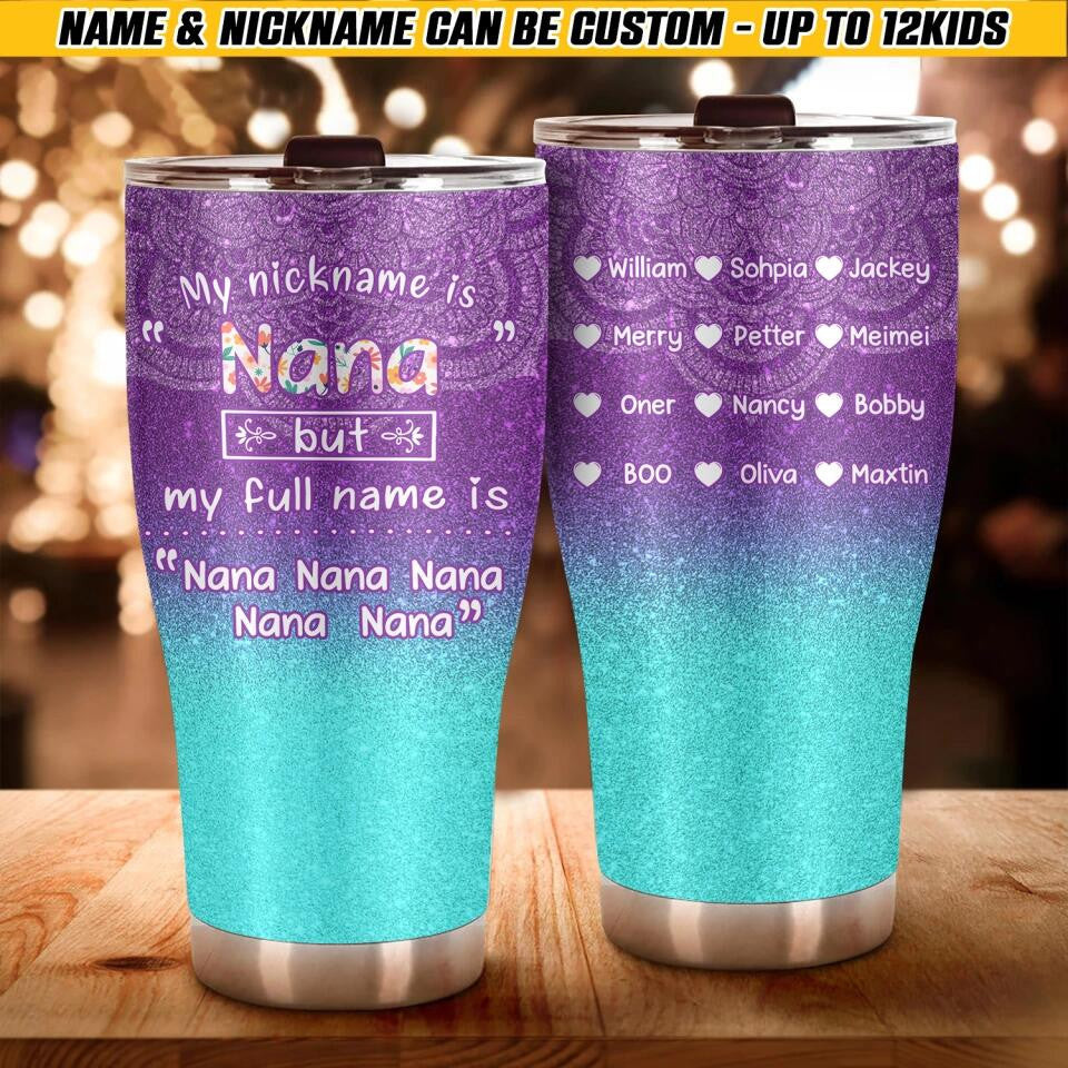 Personalized Grandma And Kid Name Tumbler Mother'S Day Gifts For Elderly - Image 2