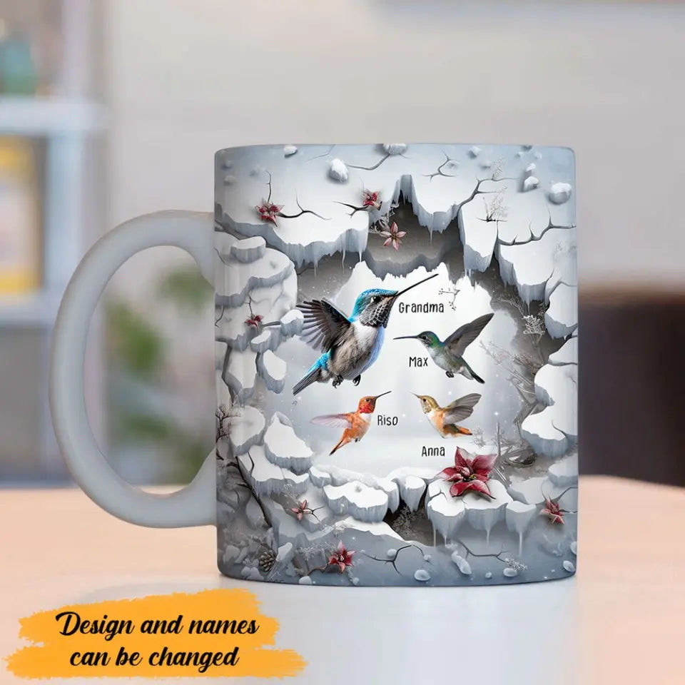 Personalized Grandma Bird And Kid Names White Mug Mothers Day Gift Ideas Last Minute