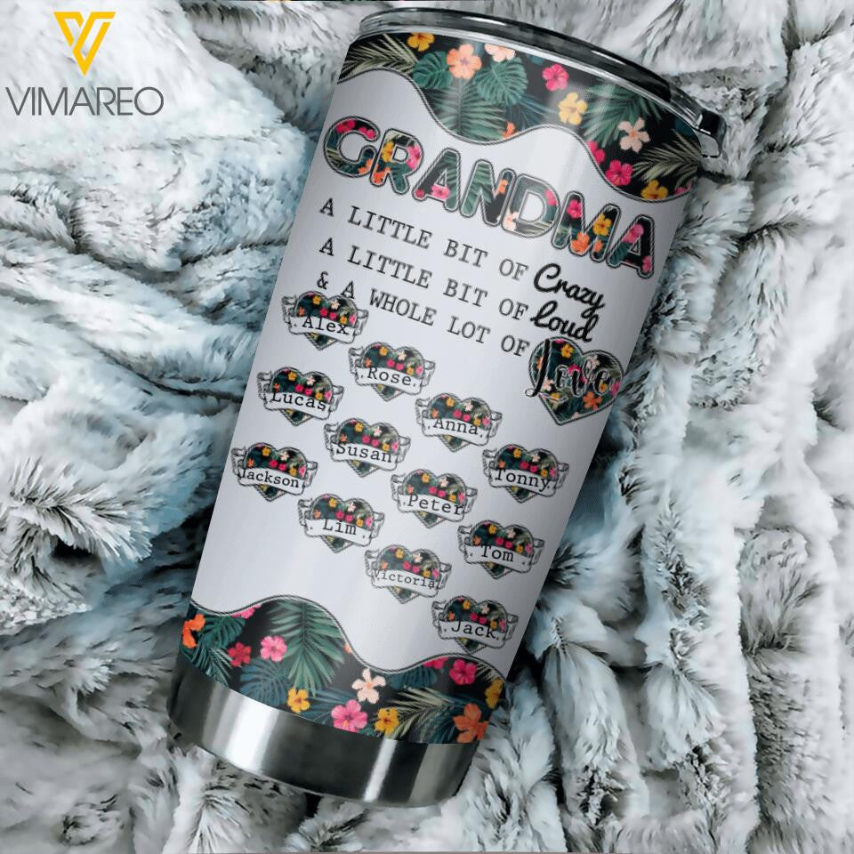 Personalized Grandma With Kid Name Tumbler Mothers Day Gift For My Daughter