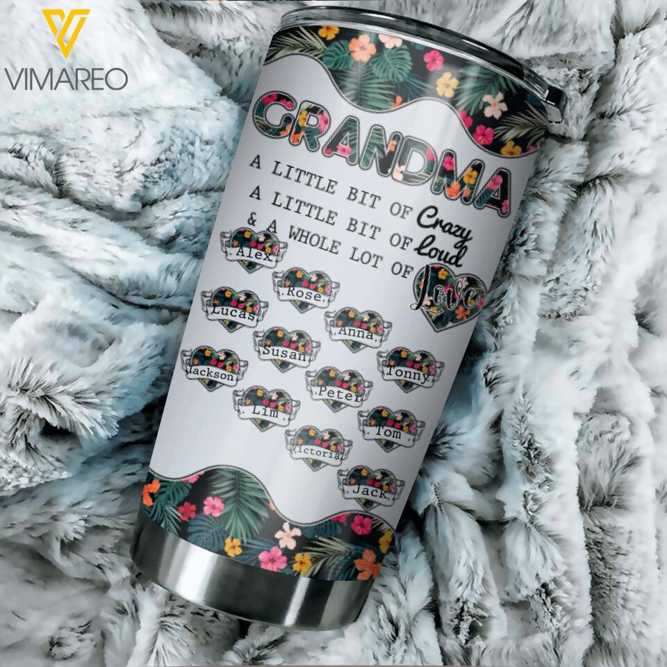 Personalized Grandma With Kid Name Tumbler Printed QTDT0804 - Image 2