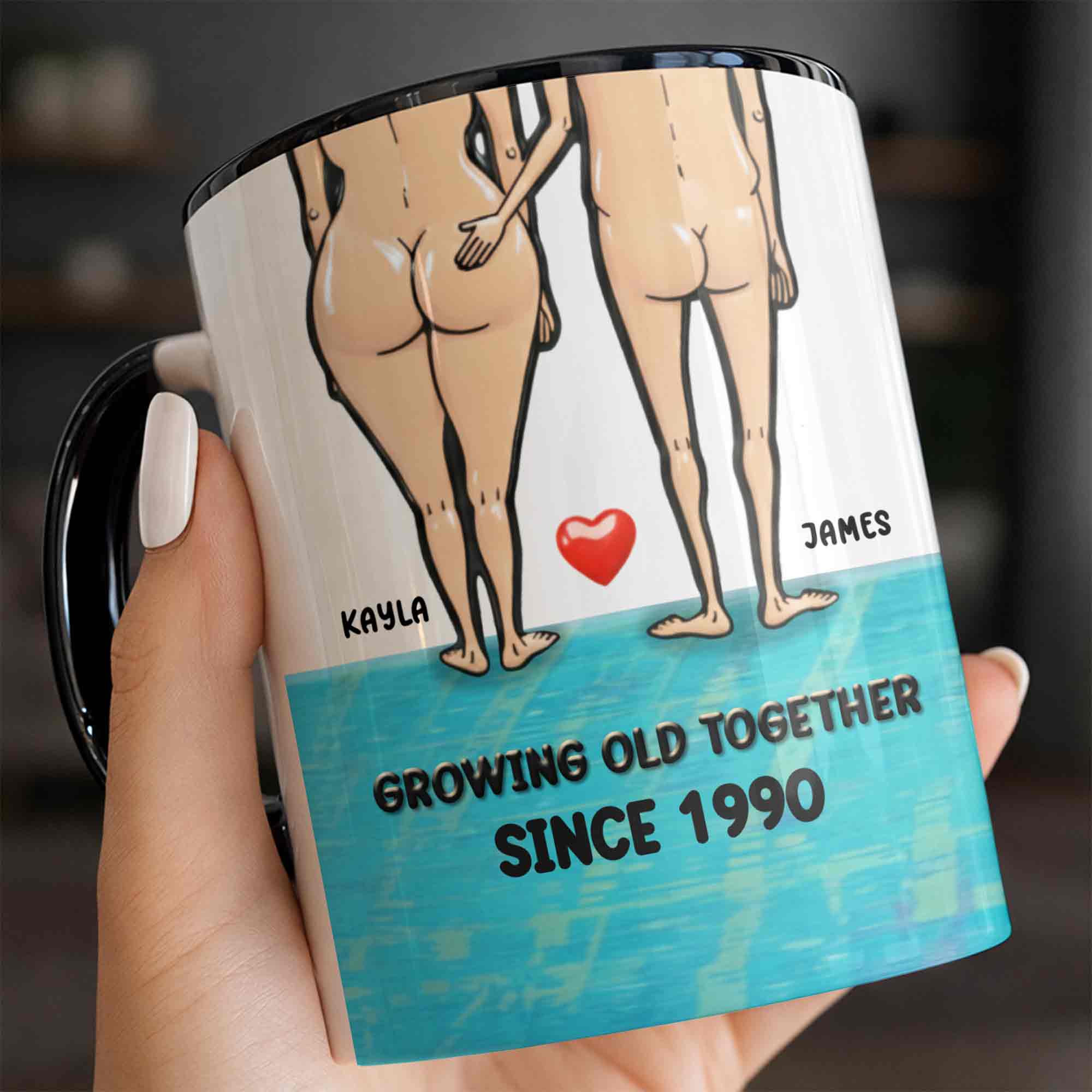 Personalized Growing Old Together Accent Mug Funny Gifts For Couples - Image 7