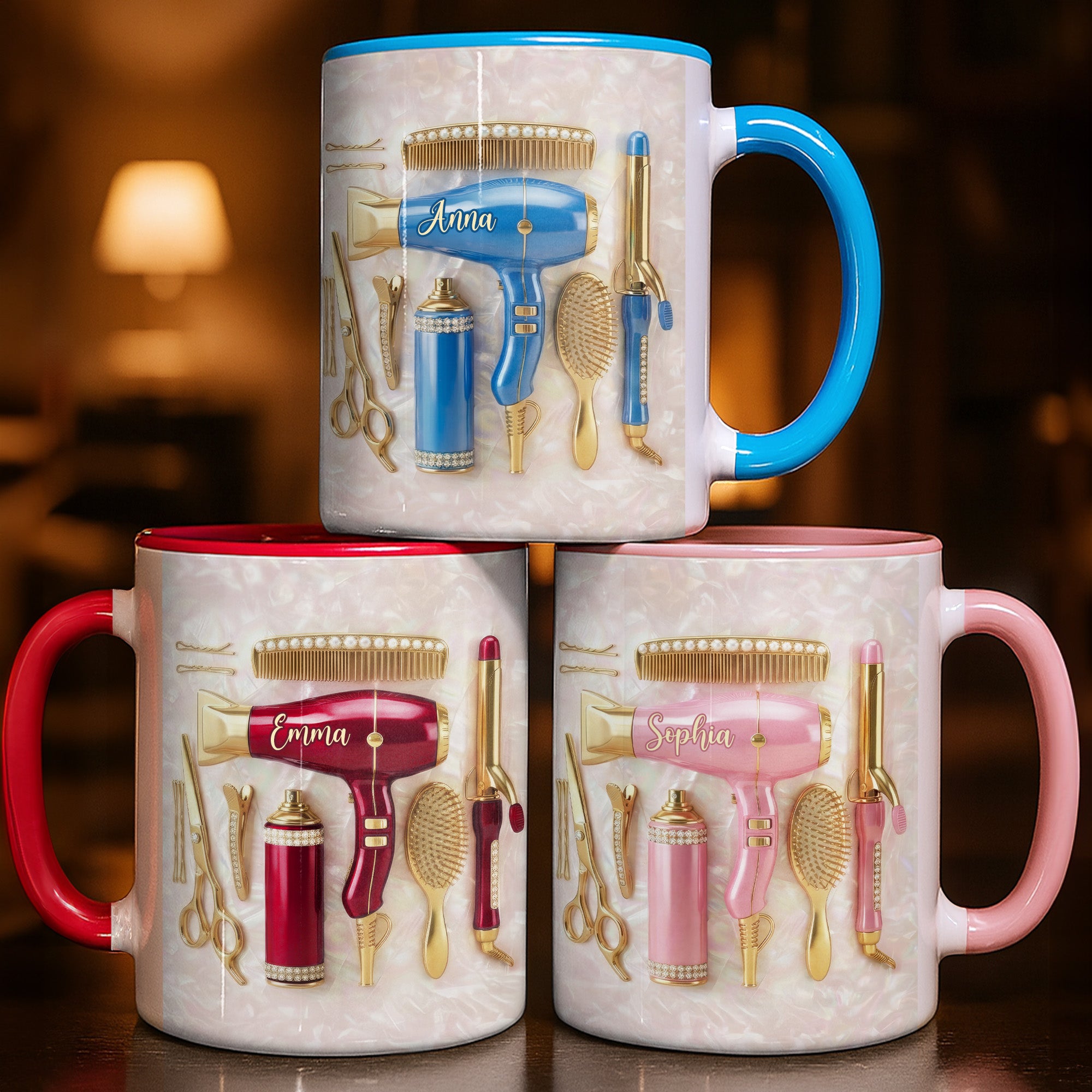 Personalized Hair Styling Tools Accent Mug Gifts For Hairstylist - Image 2