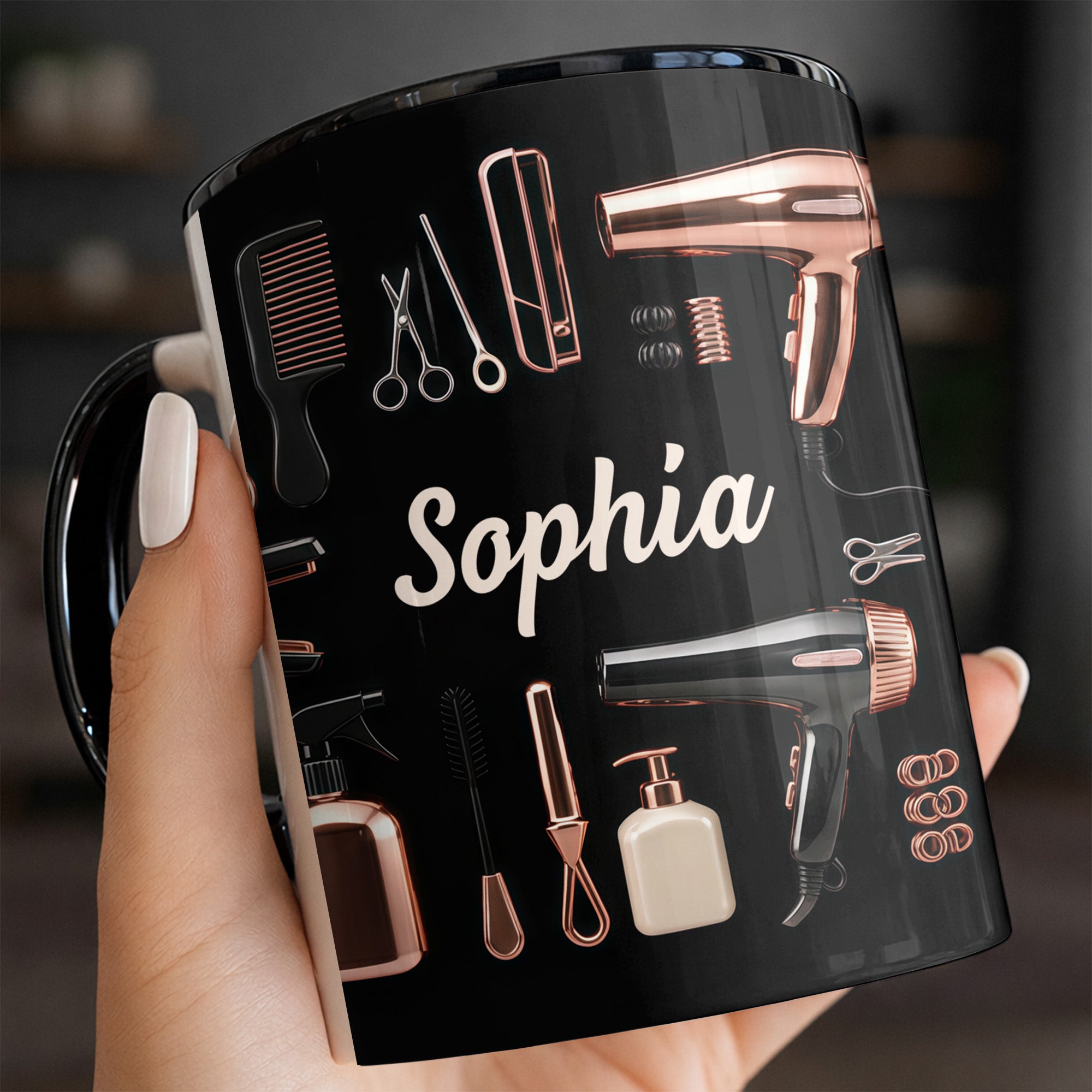 Personalized Hair Stylist Accent Mug Beauty Salon Coffee Mug Gifts For Beauty Enthusiasts - Image 5