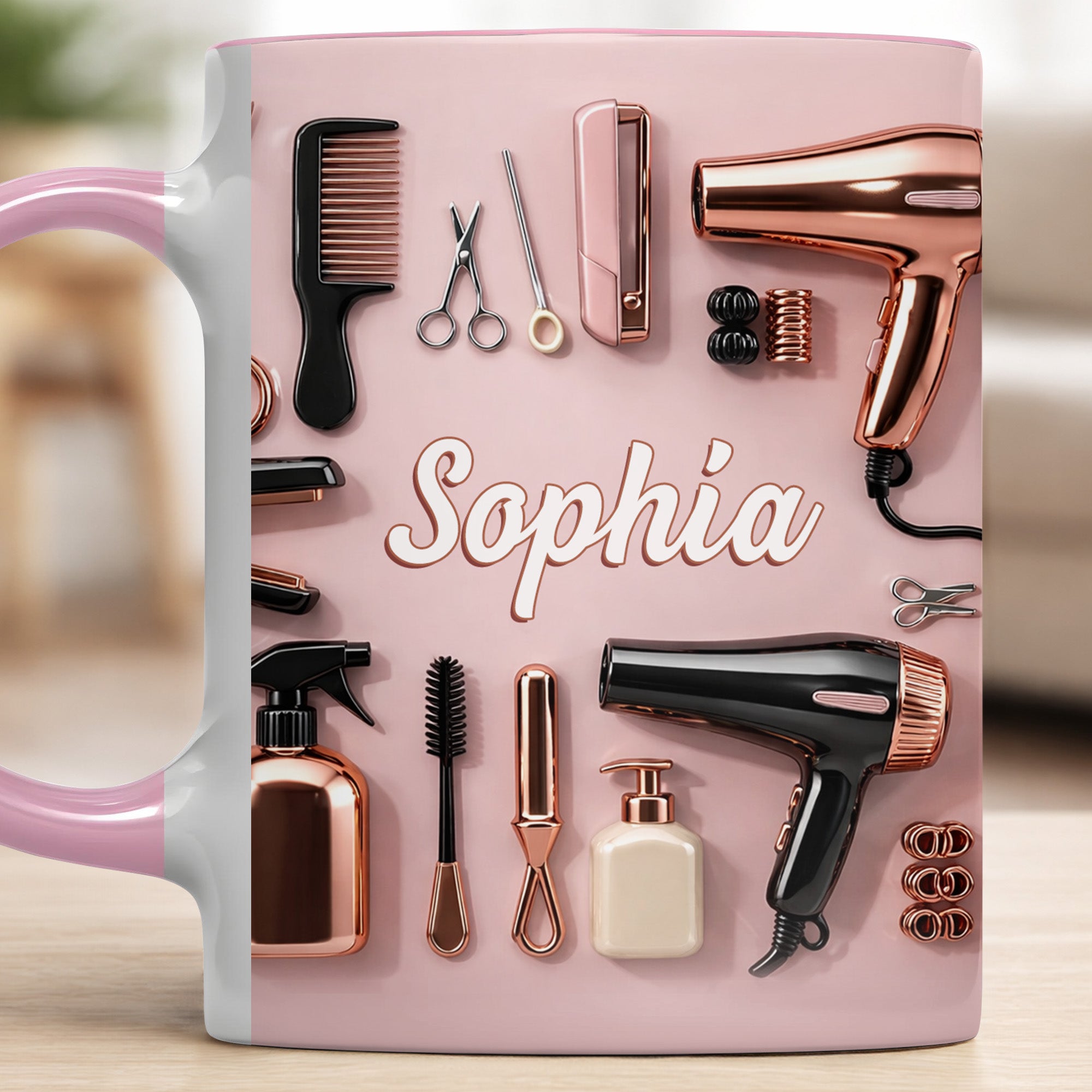 Personalized Hair Stylist Accent Mug Beauty Salon Coffee Mug Gifts For Beauty Enthusiasts - Image 6
