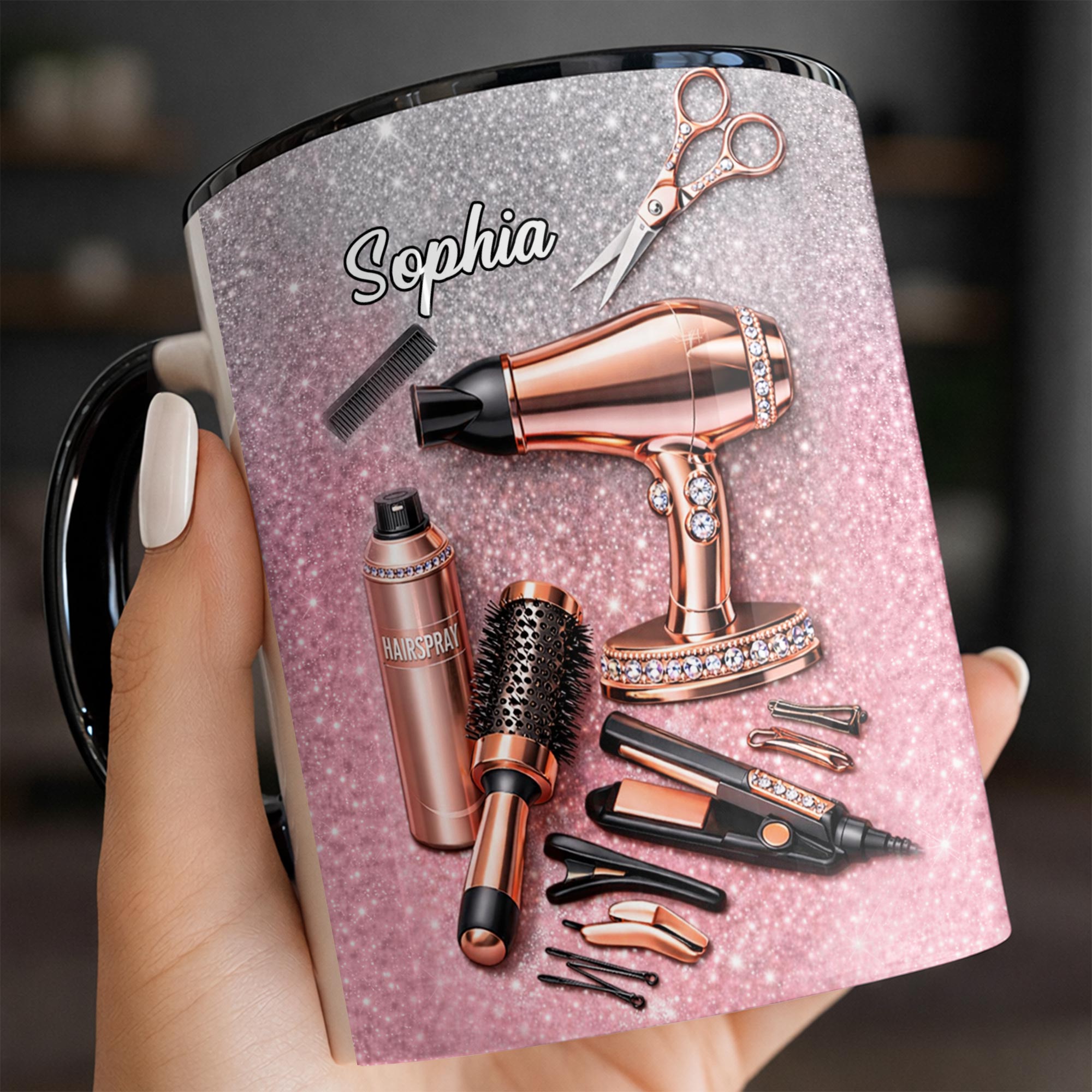 Personalized Hair Stylist Tools Accent Mug Hairdresser Coffee Cup Gifts For Her - Image 2