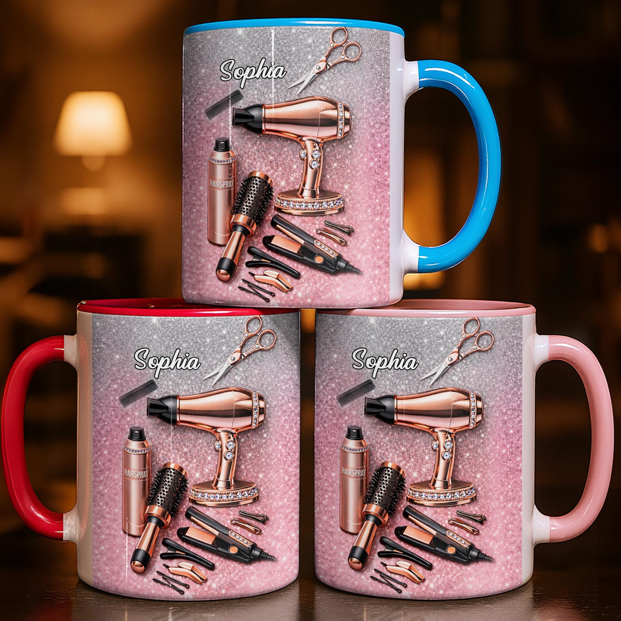 Personalized Hair Stylist Tools Accent Mug Hairdresser Coffee Cup Gifts For Her - Image 3